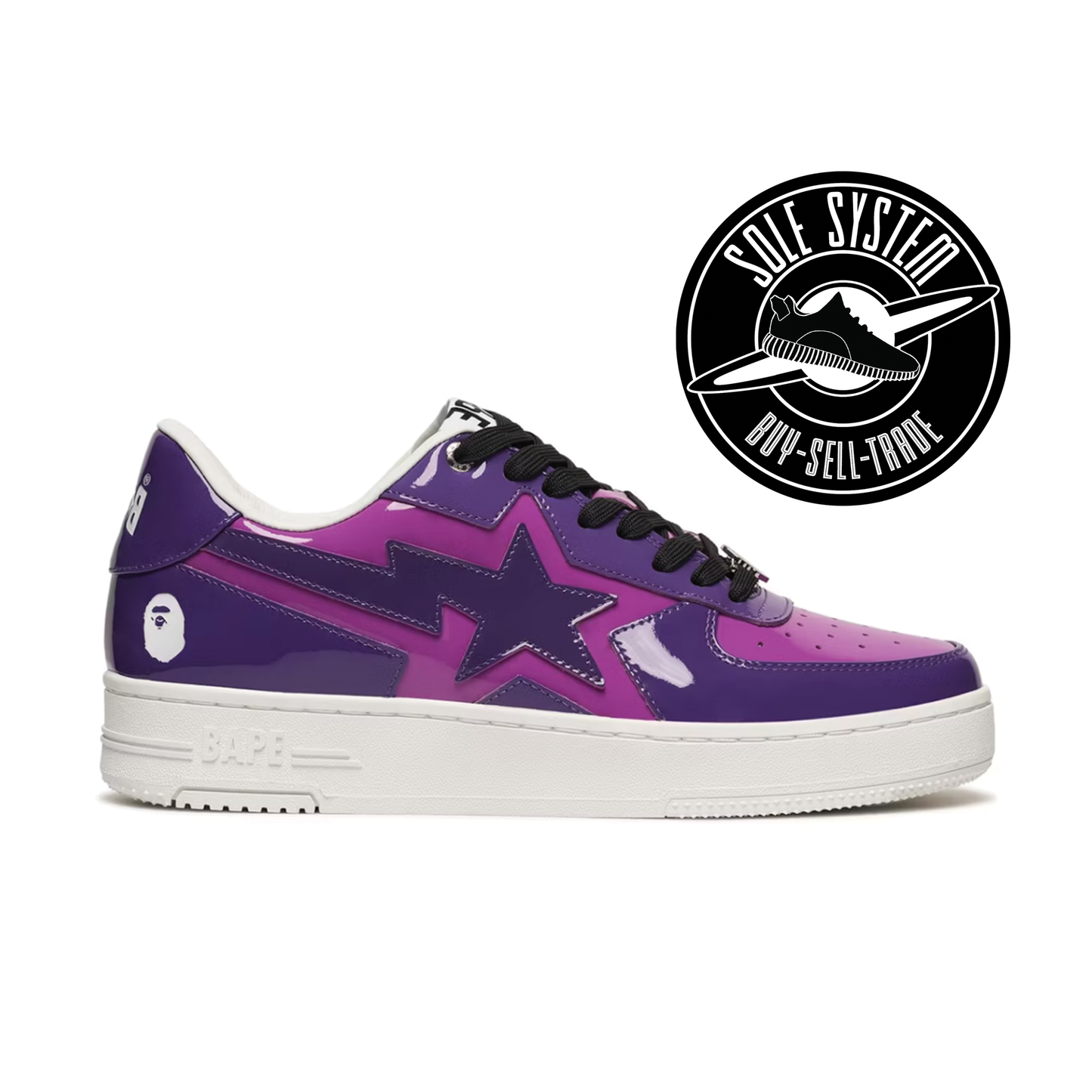A Bathing Ape Bape Sta Icon Purple Patent
