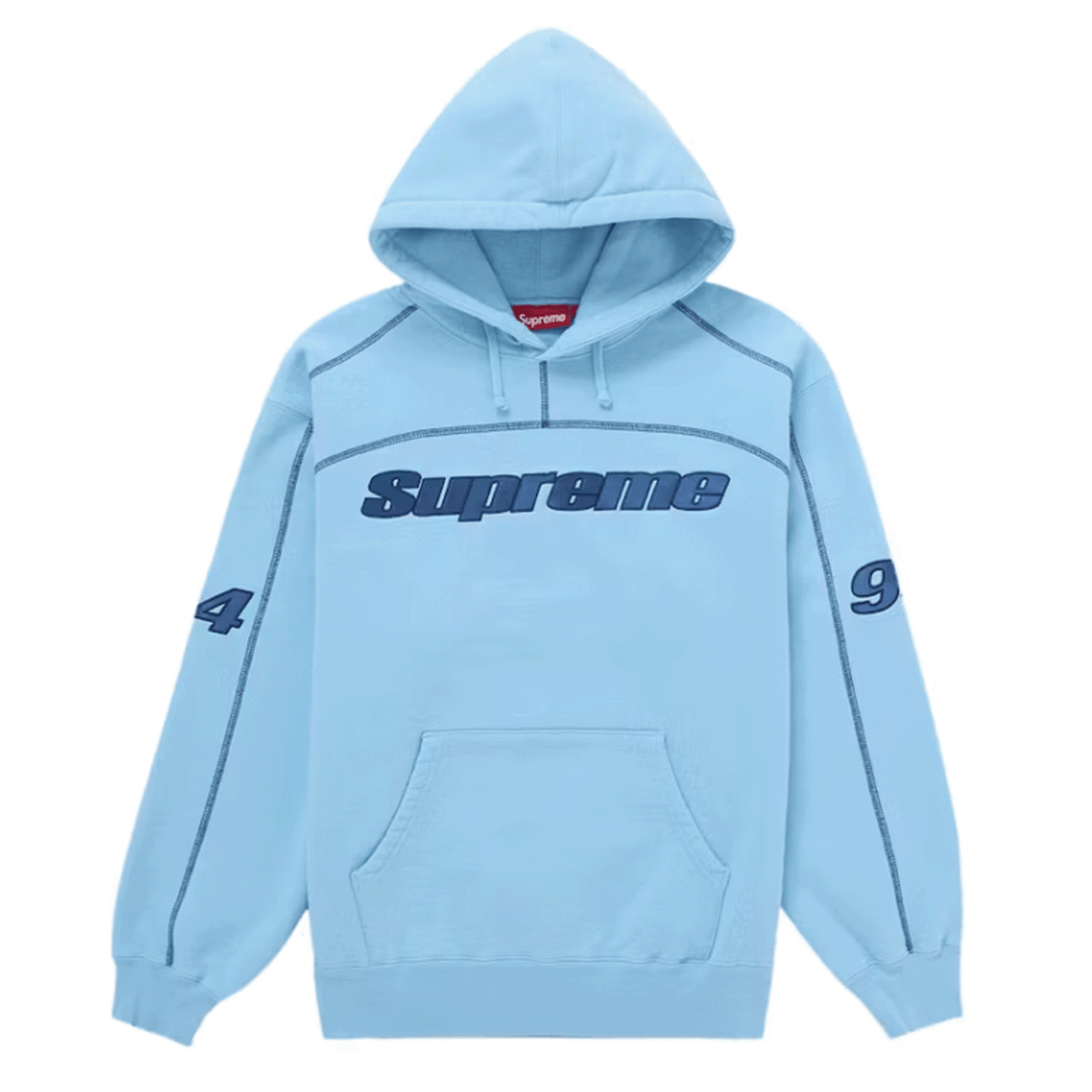 Supreme Overlock Hoodie Light Blue