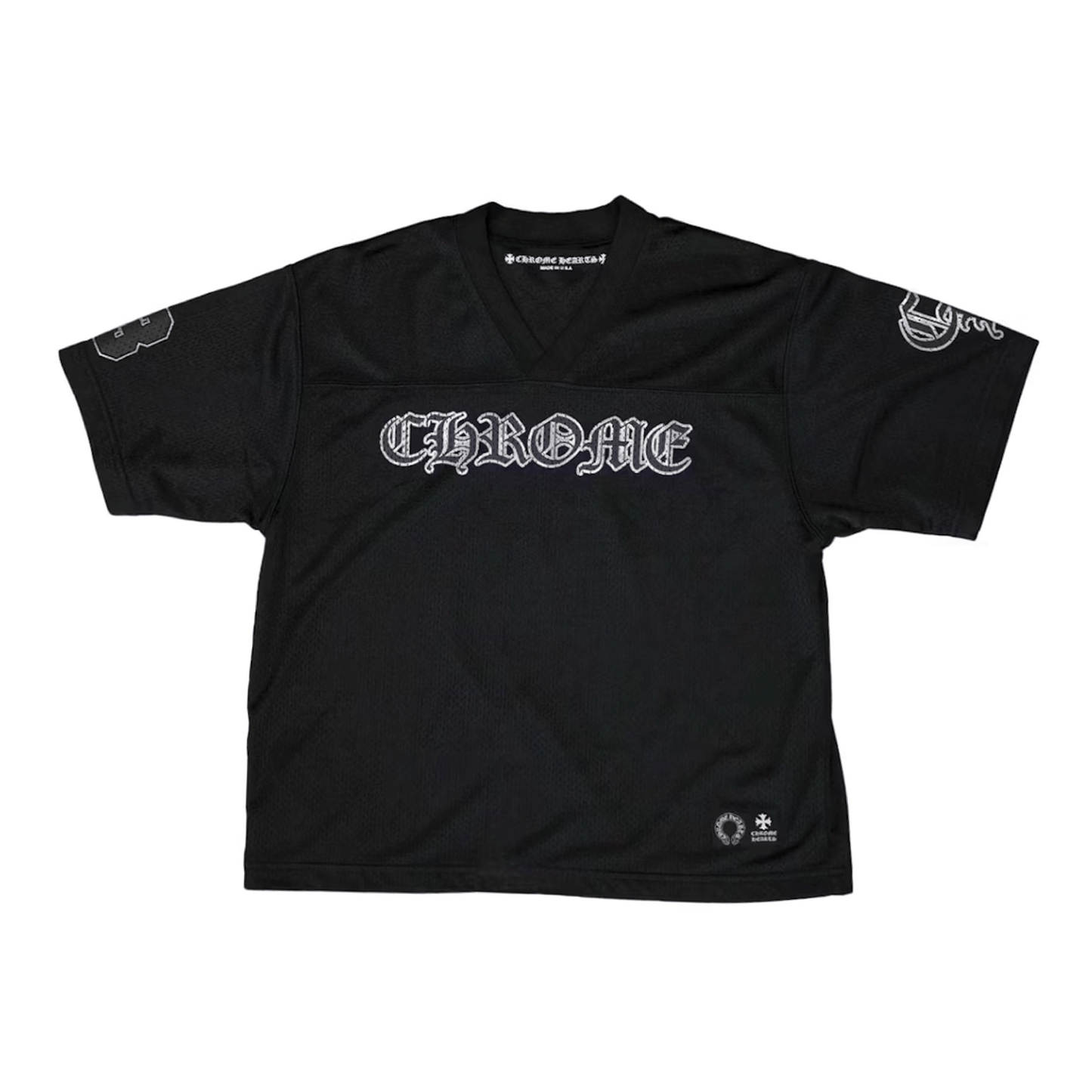 Chrome Hearts Mesh Stadium Football Jersey Black