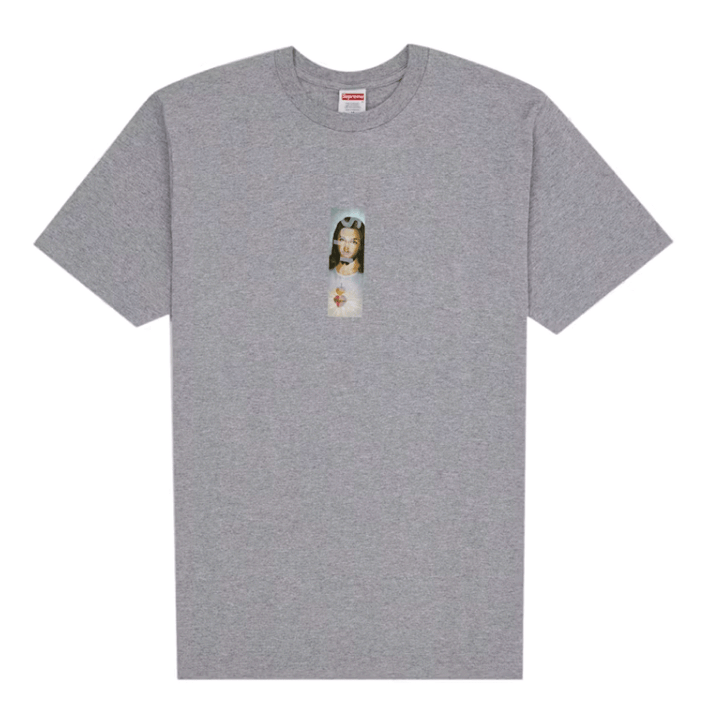 Supreme Prayer Card Box Logo Tee Heather Grey