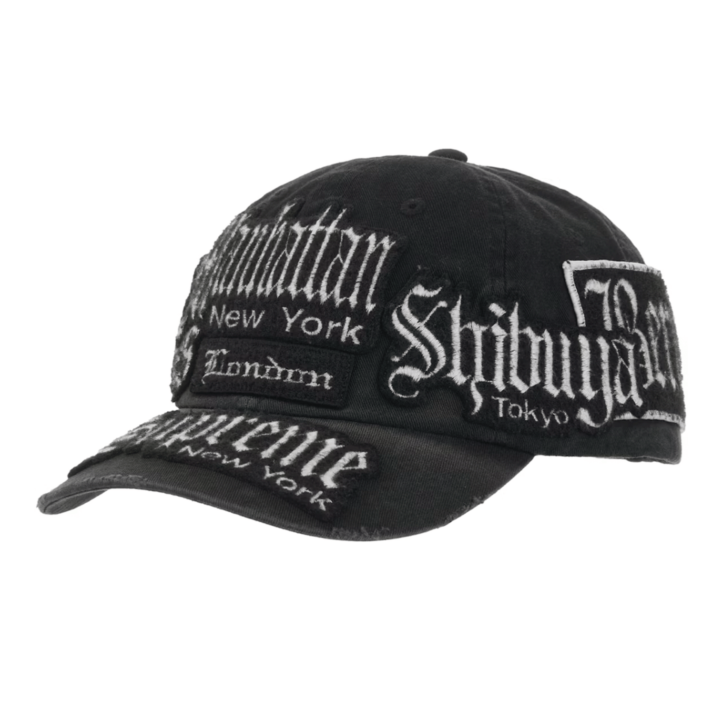 Supreme City Patches 6-Panel Hat Black