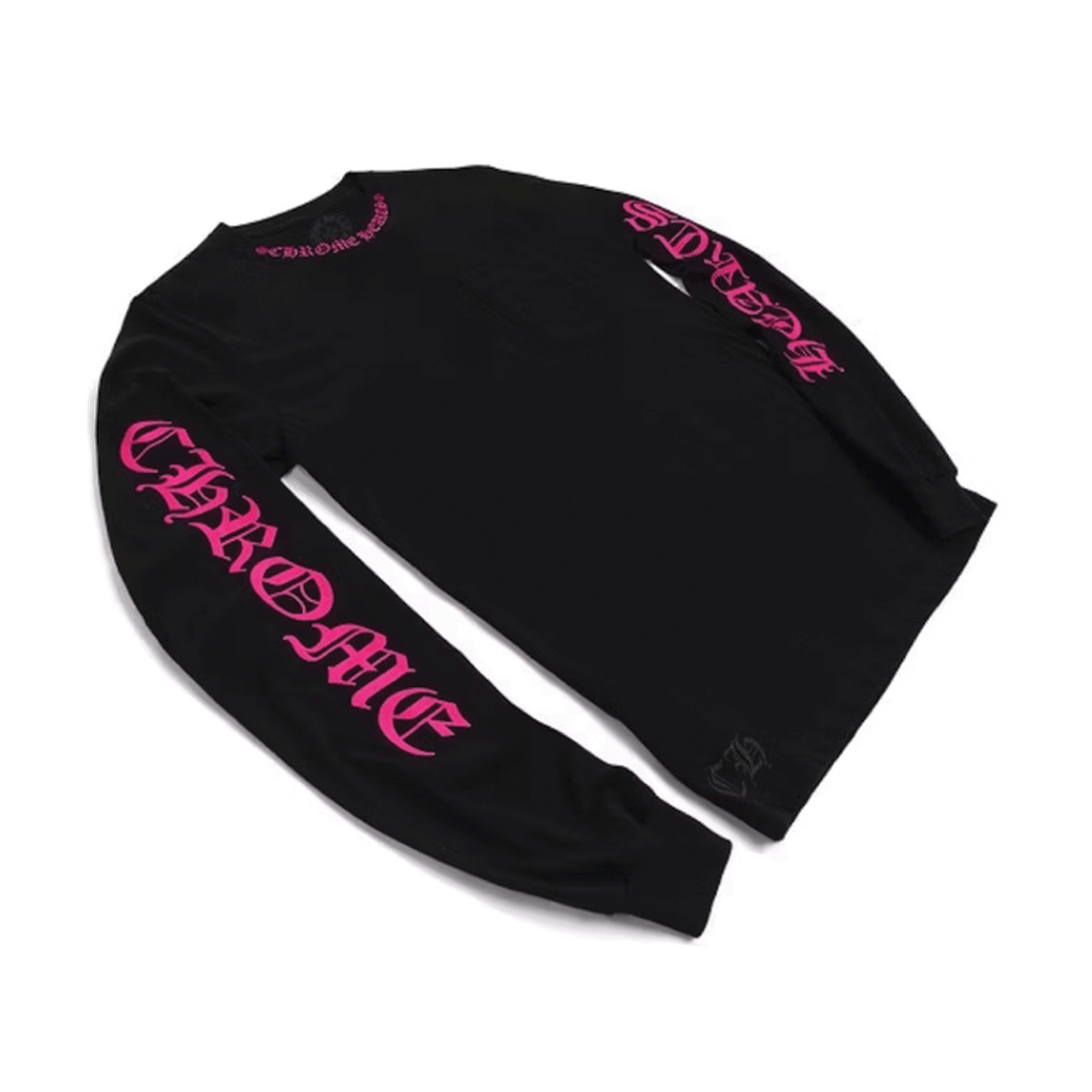 Chrome Hearts Long Sleeve Pocket Crew Hot Pink Black