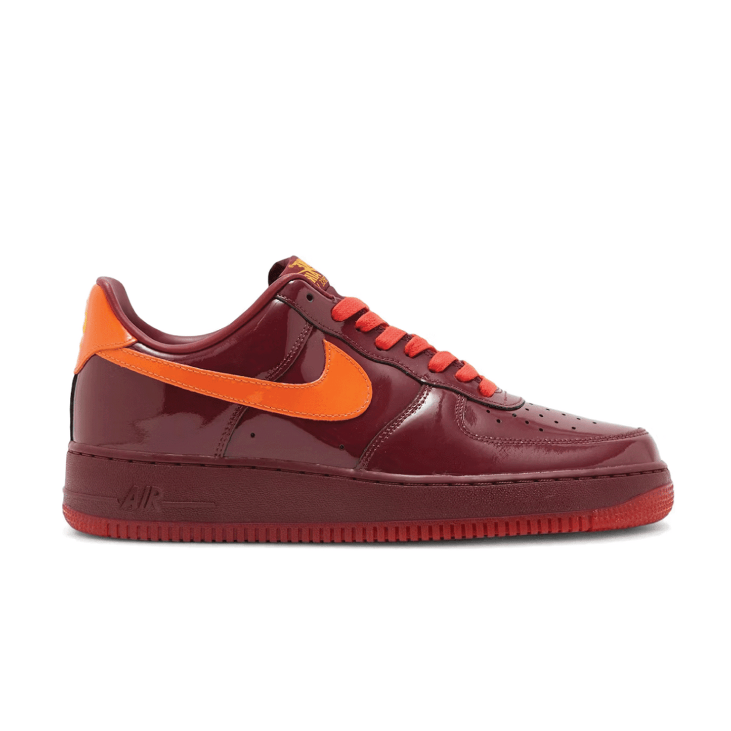 Nike Air Force 1 Low Patent Leather Dark Team Red Safety Orange