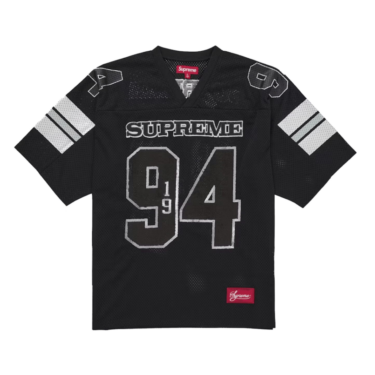 Supreme Sequin Football Jersey Black