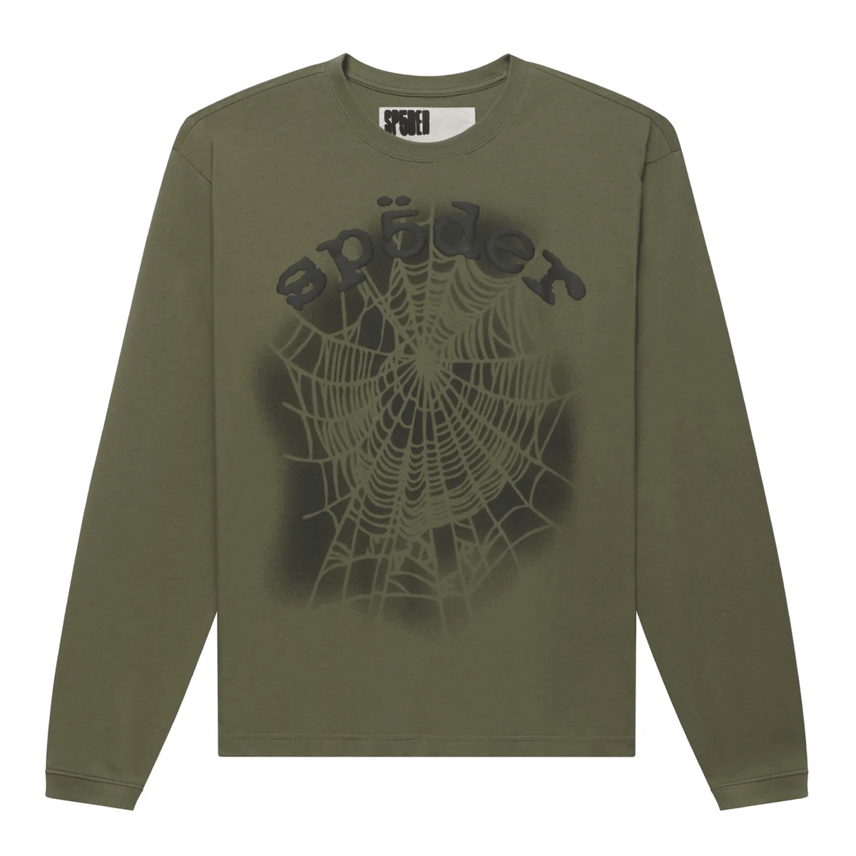 DISTRESSED OG WEB V2 LONGSLEEVE OLIVE