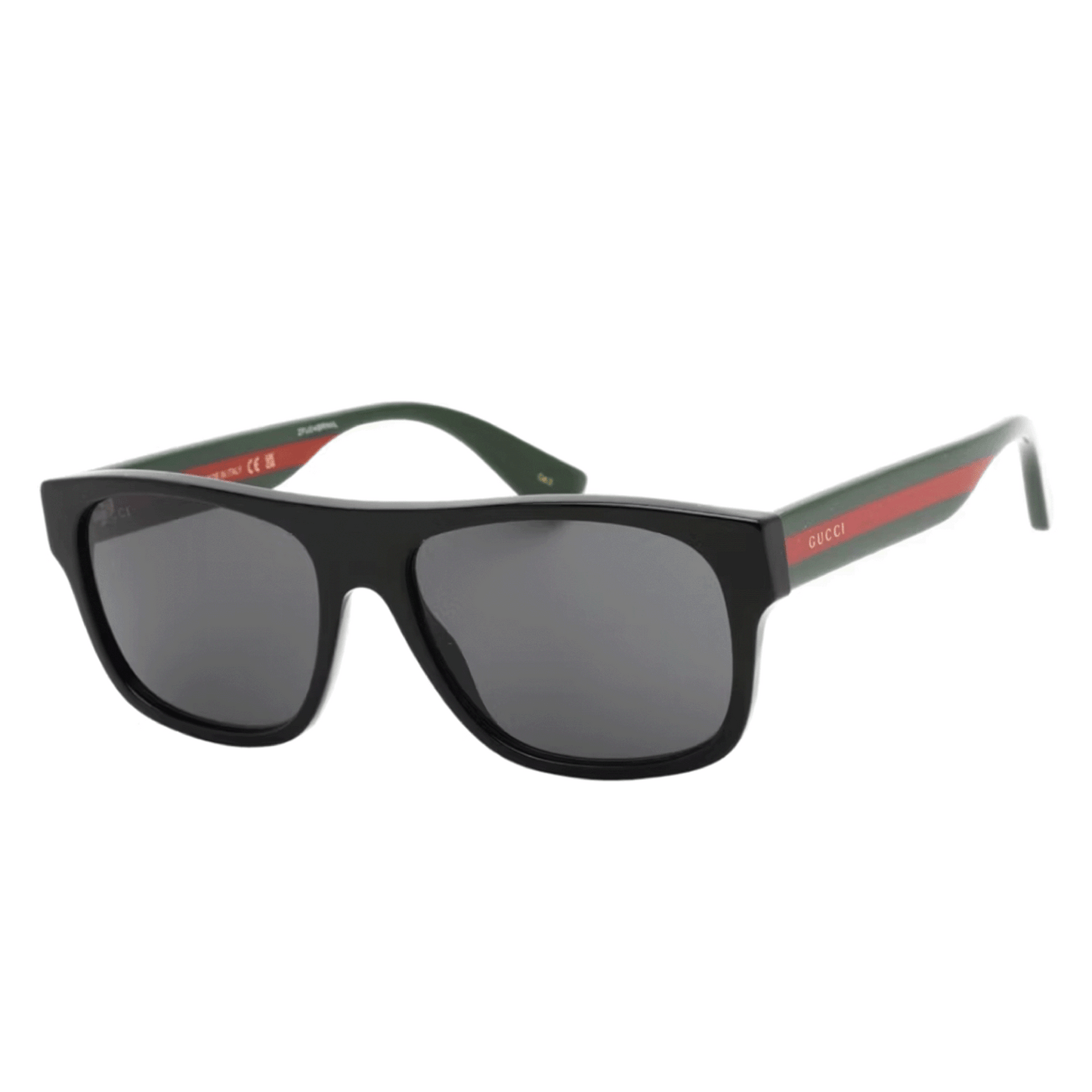 Gucci Rectangular Sunglasses Black/Grey (GG0341S-001)