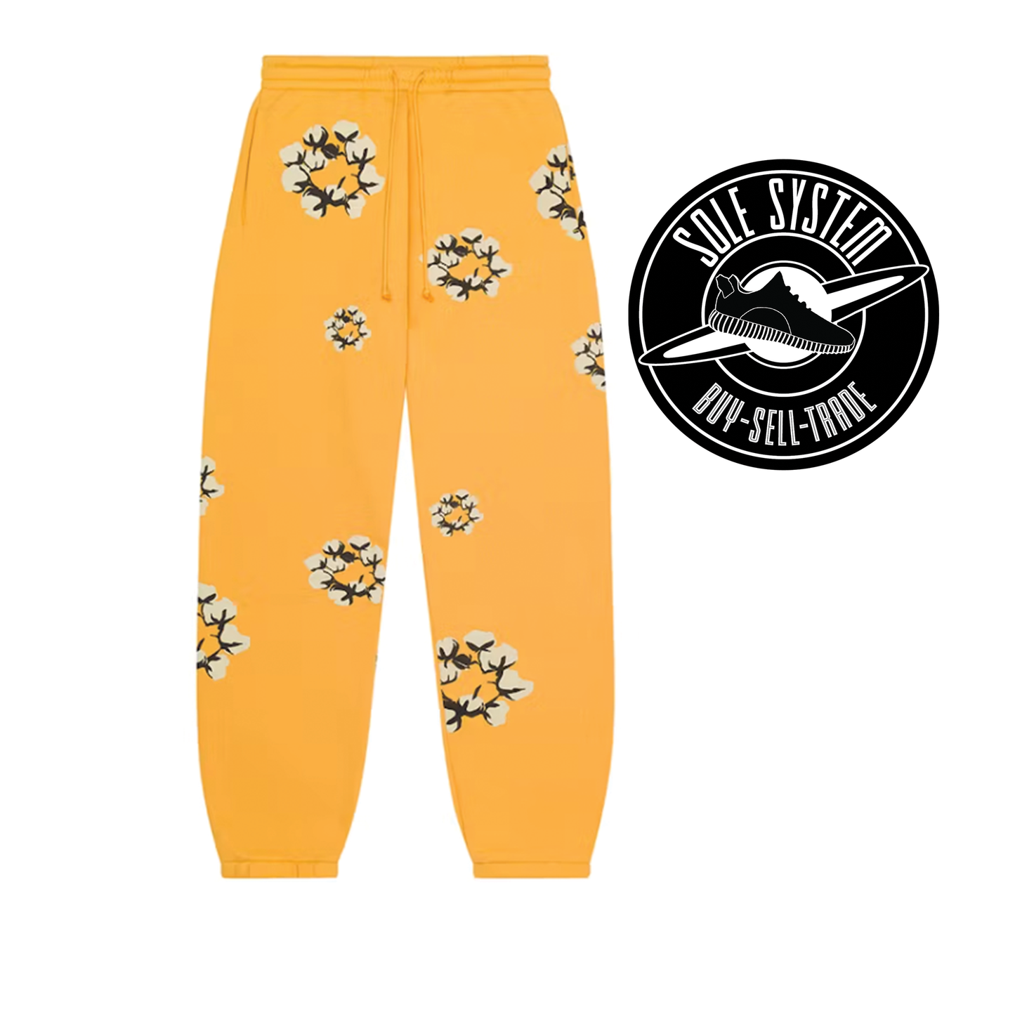 Denim Tears CPFM Wreath Sweatpants Yellow