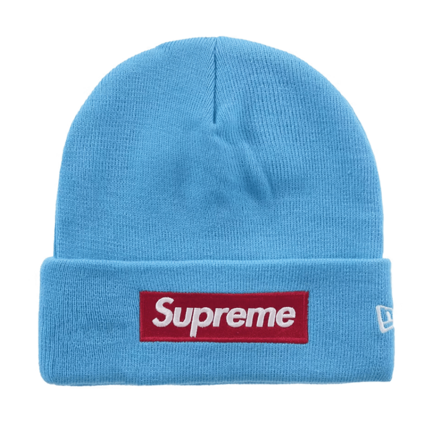 Supreme New Era Box Logo Beanie (FW25) Cyan