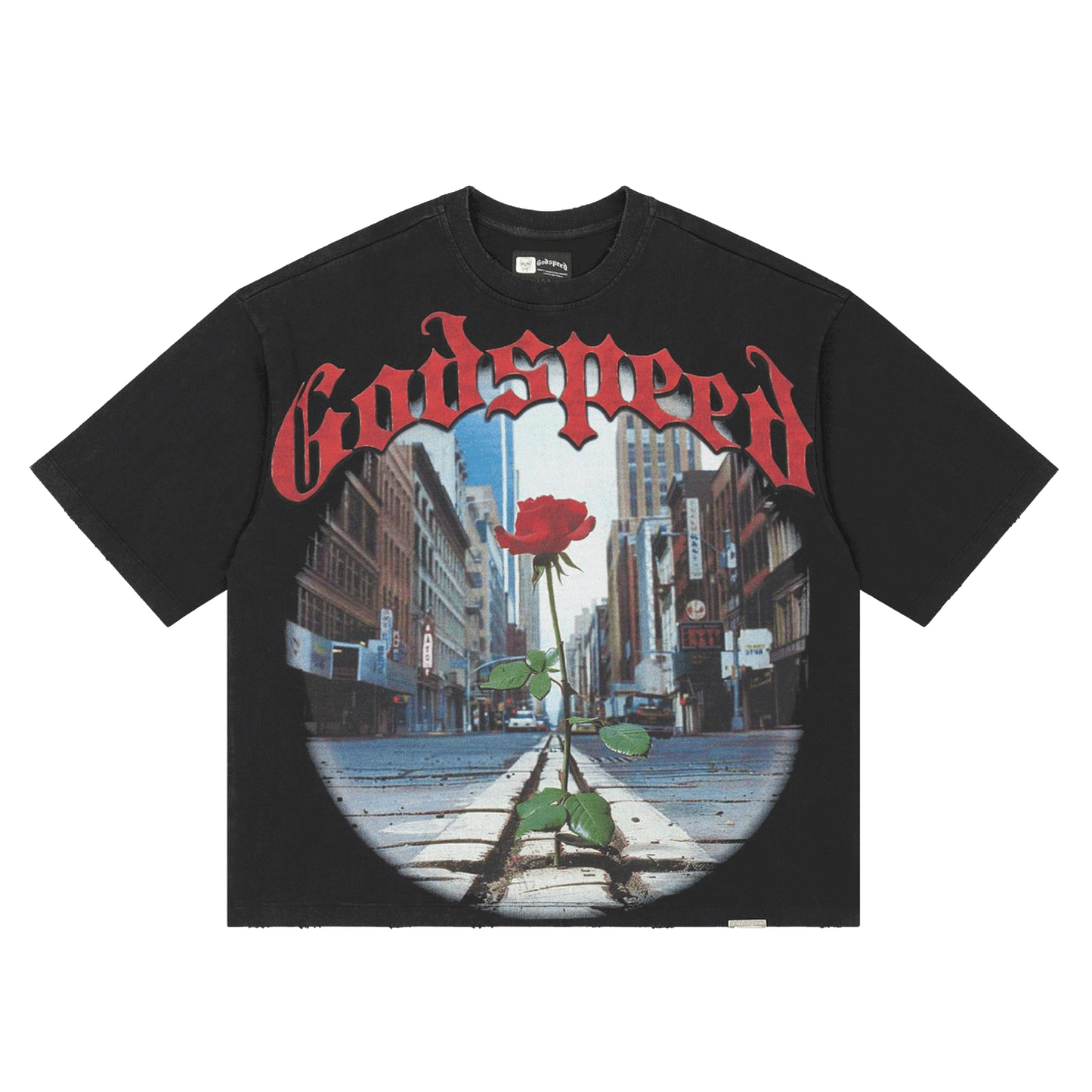 GodSpeed Concrete Rose T-Shirt Black