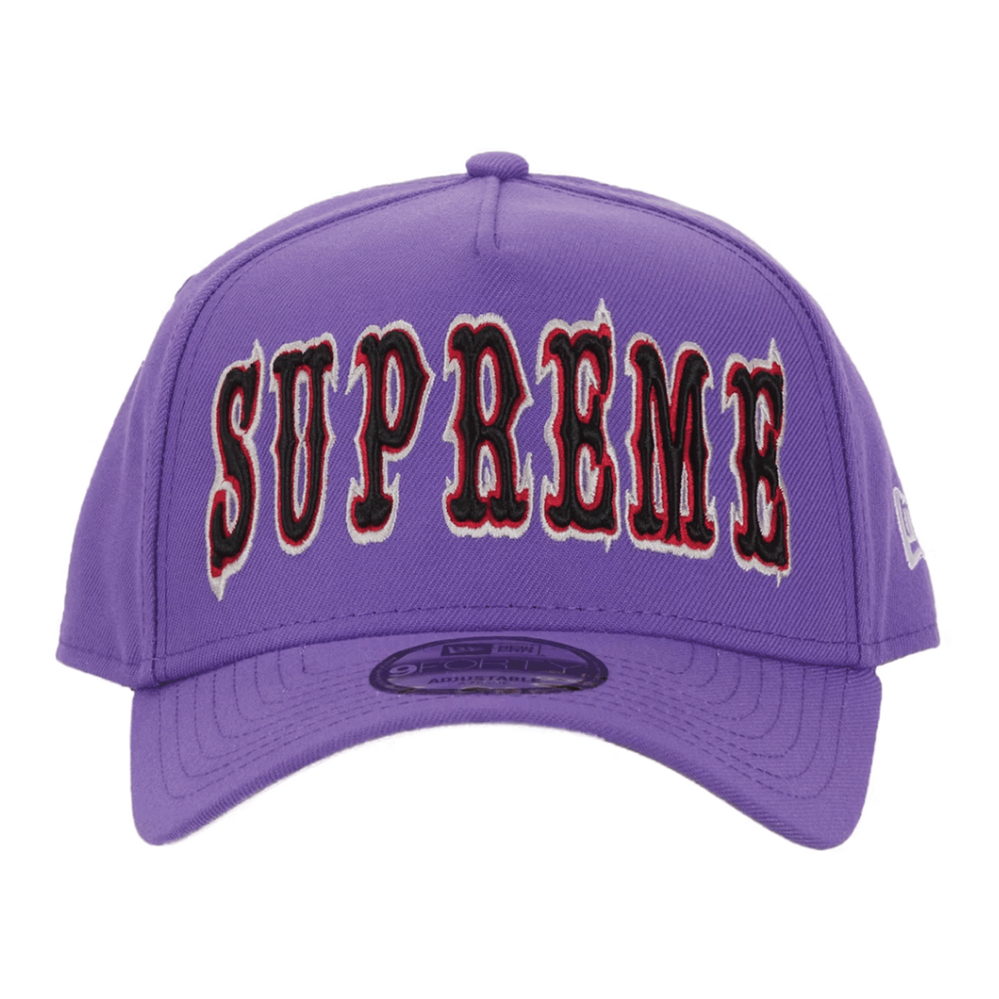 Supreme Gothic Outline Adjustable New Era 59Fifty Fitted Cap Purple
