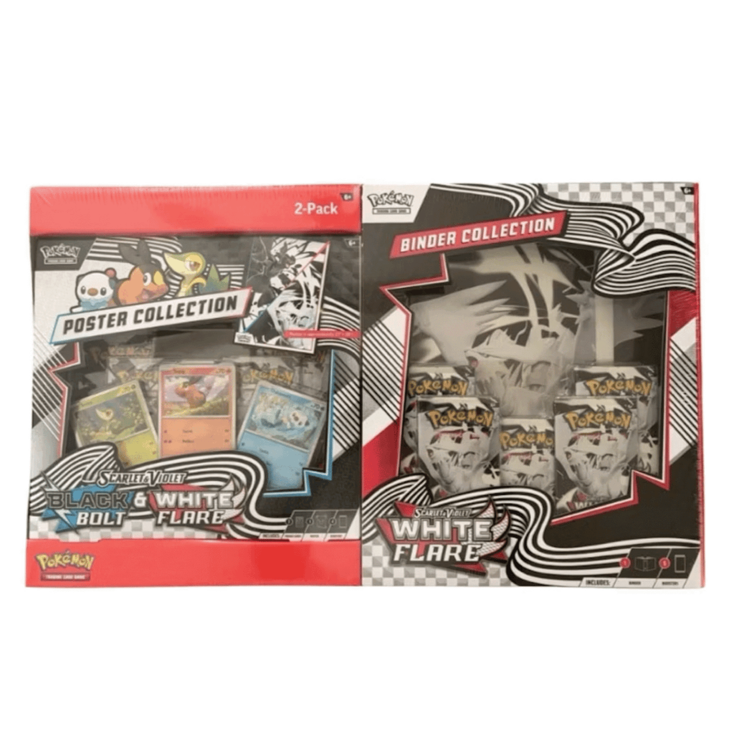 Pokémon Black Bolt & White Flare Poster Collection and White Flare Binder Collection Bundle (Sam's Club Exclusive)