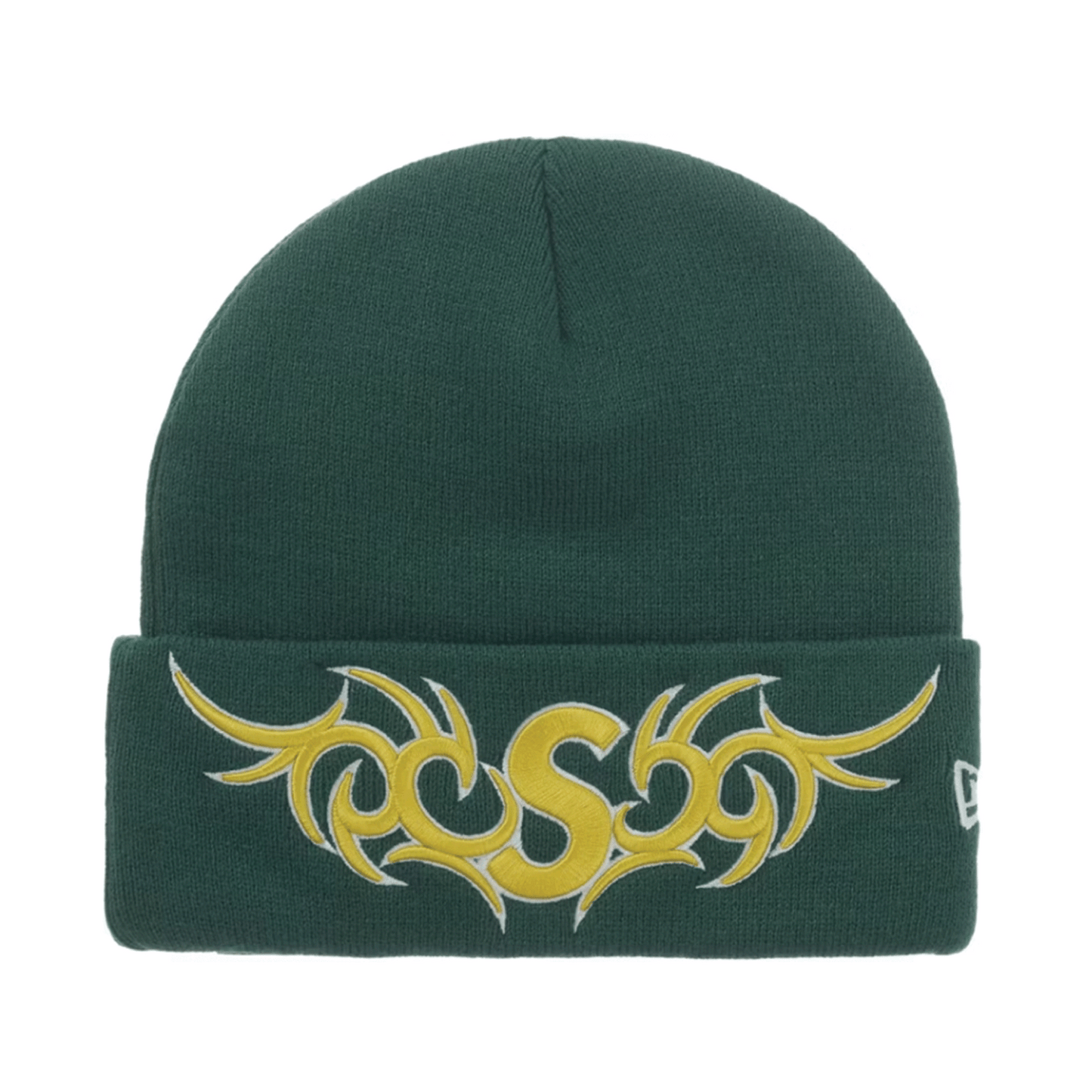 Supreme New Era Tribal S Logo Beanie Green