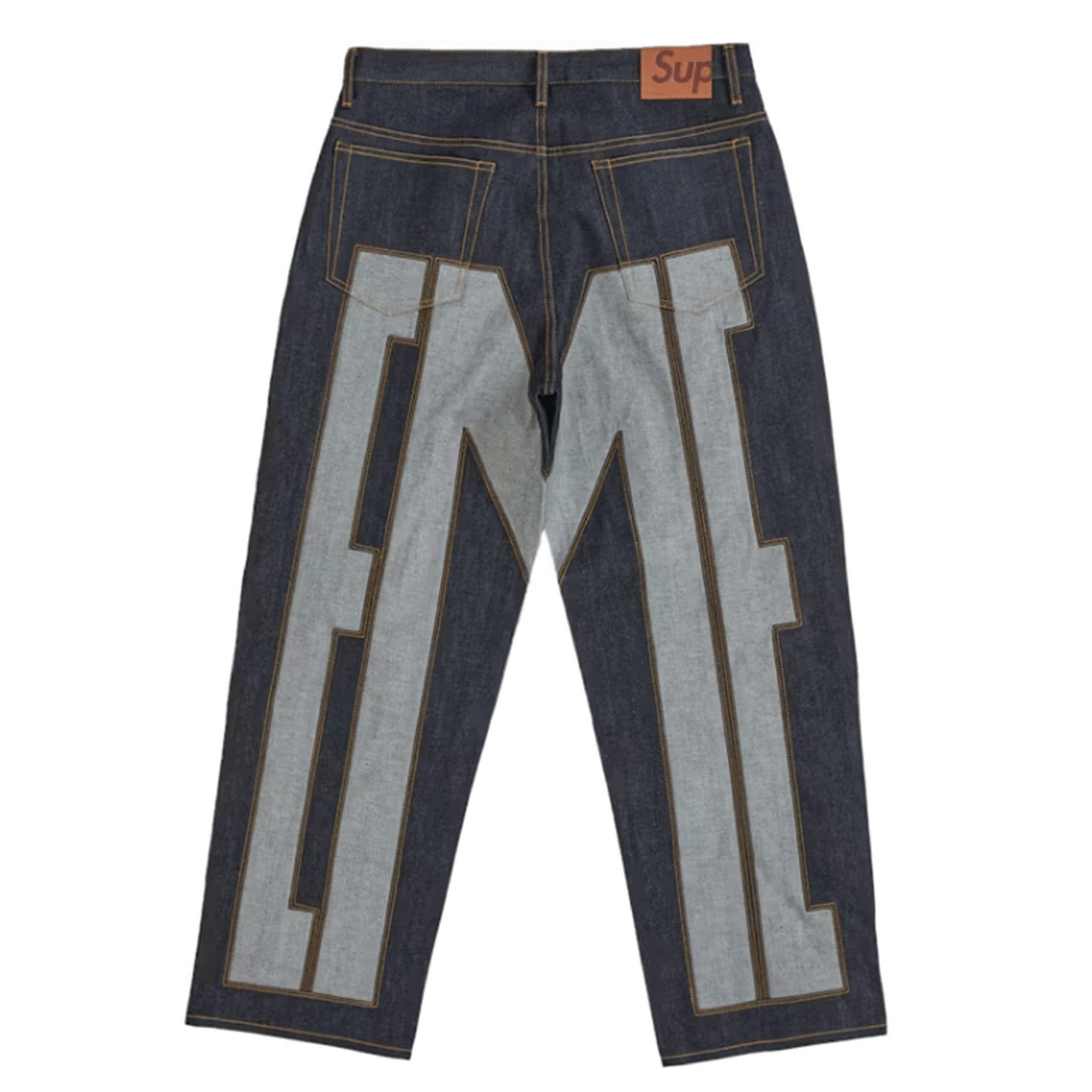 Supreme Inset Spellout Baggy Jean Rigid Indigo