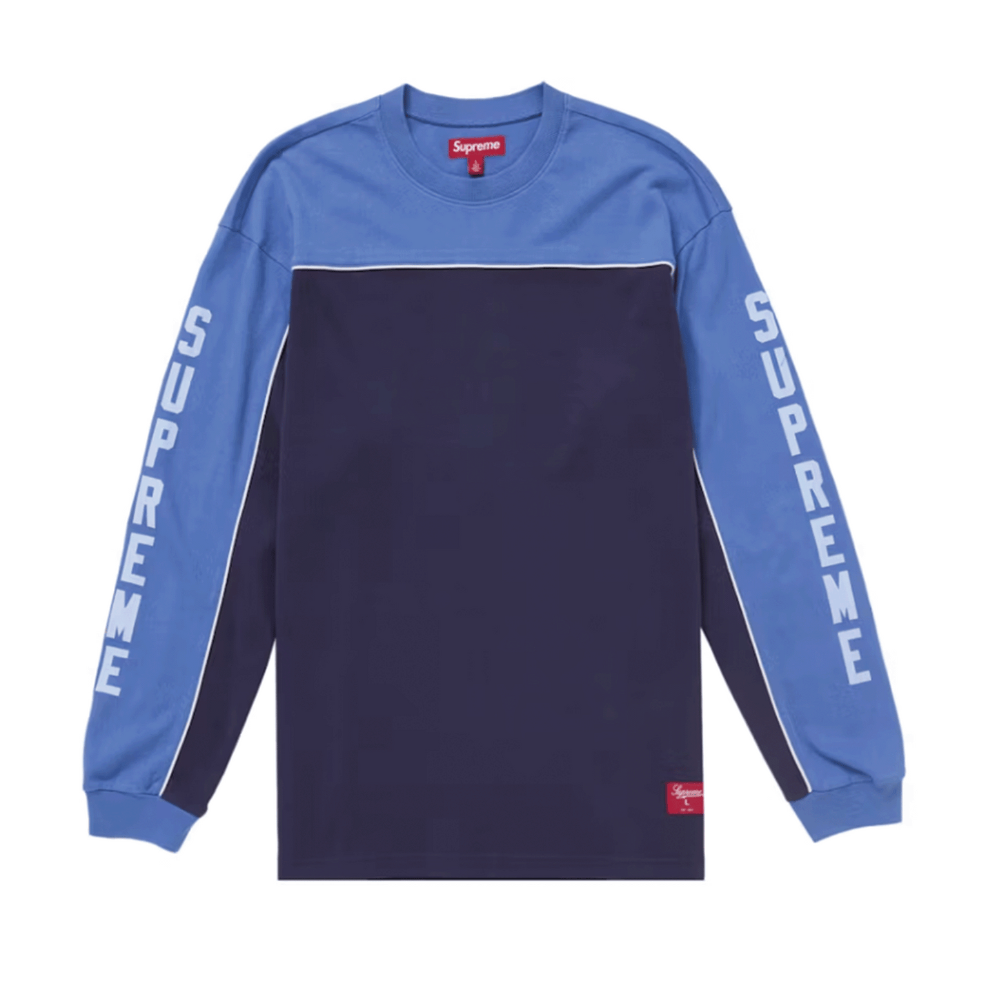 Supreme Paneled Piping L/S Top Navy