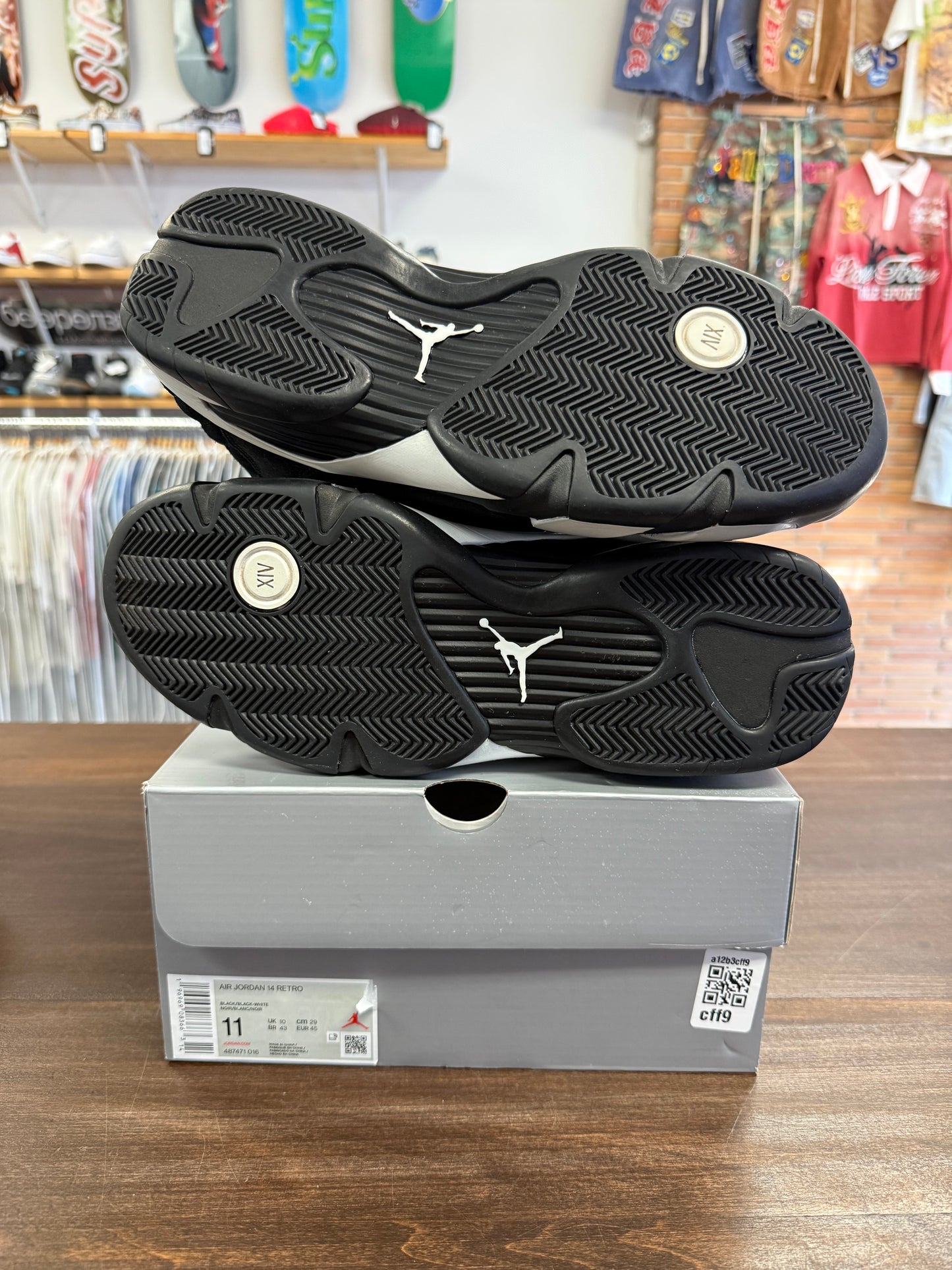 Jordan 14 Retro Black White