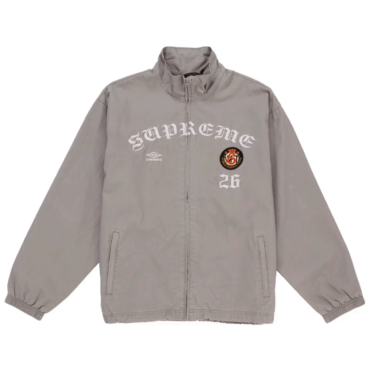 Supreme Umbro Cotton Ripstop Track Jacket (FW26) Grey