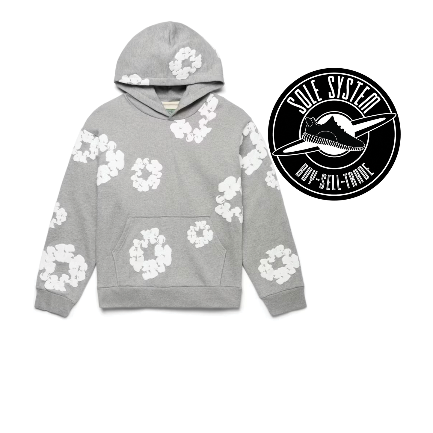 Denim Tears Cotton Wreath Hoodie Grey
