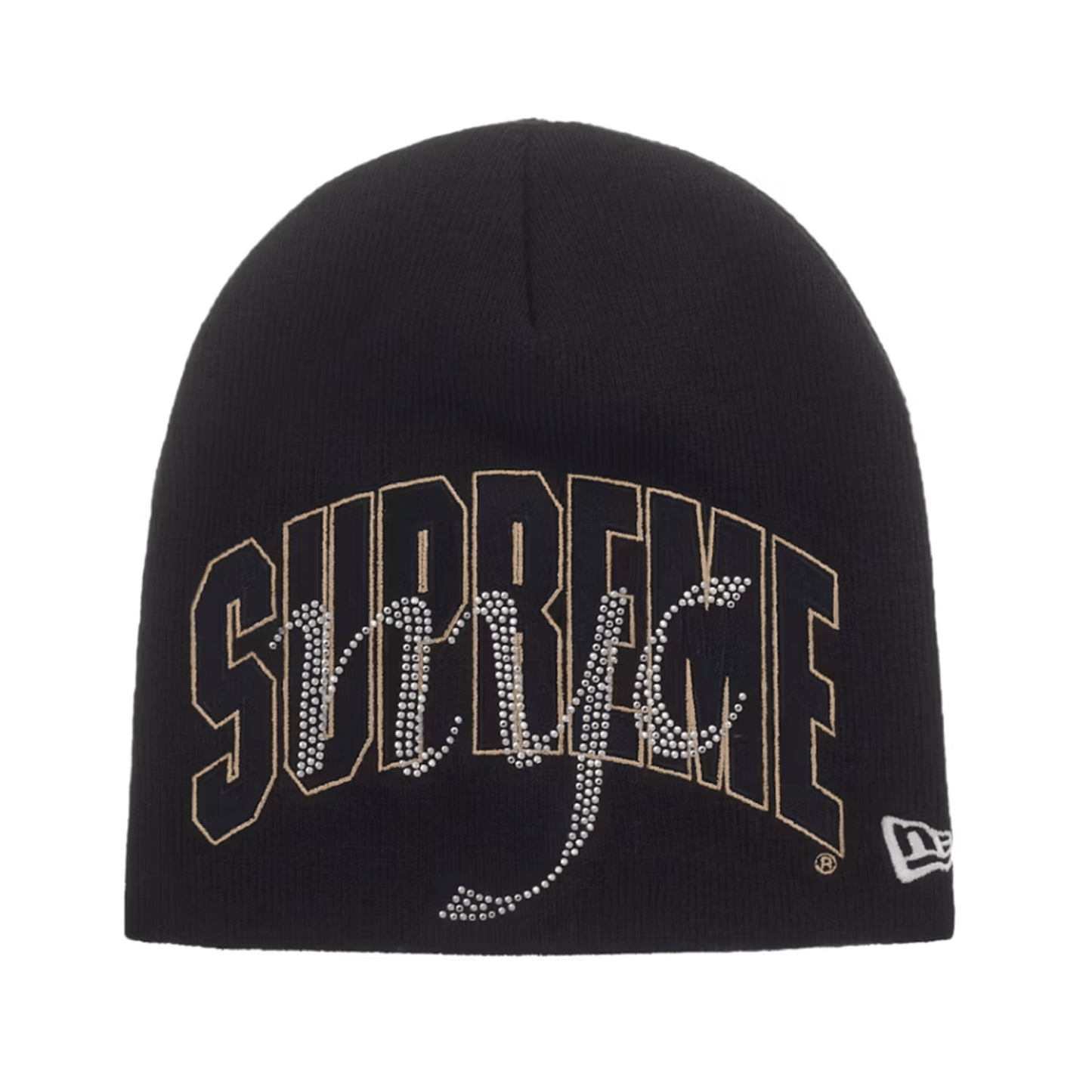 Supreme New Era Rhinestone Beanie (SS26) Black