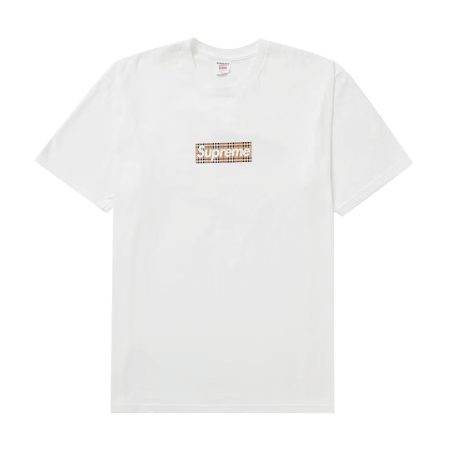 Supreme Burberry Box Logo Tee White
