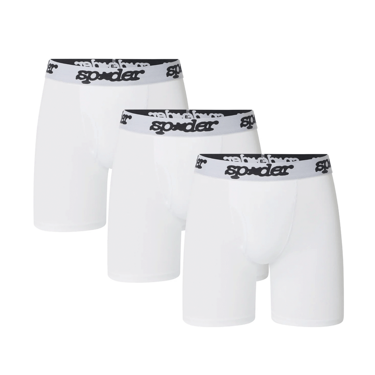 SP5DER V3 LOGO BOXER BRIEF 3-PACK WHITE
