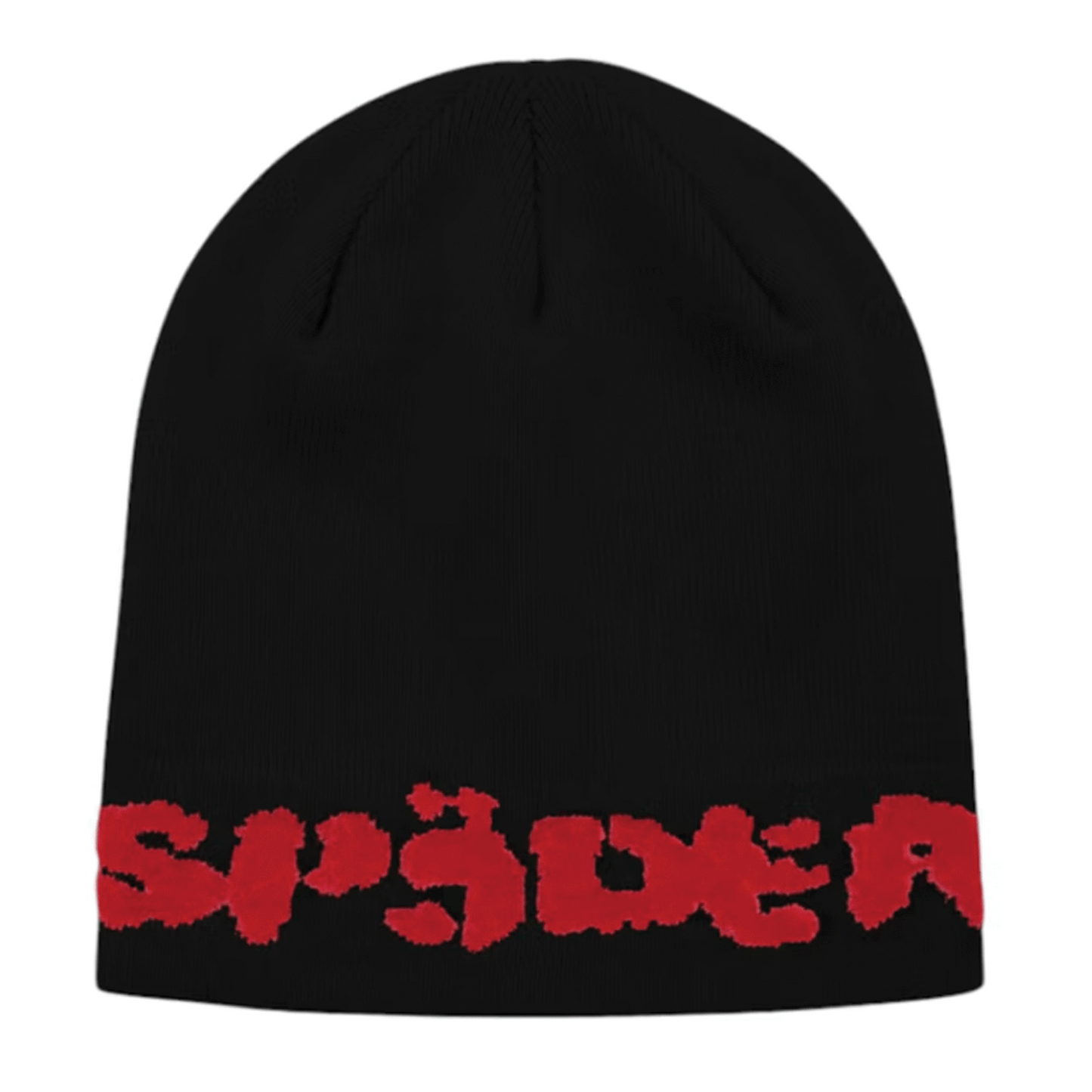 Sp5der Fuzzy Logo Mohair Beanie Black