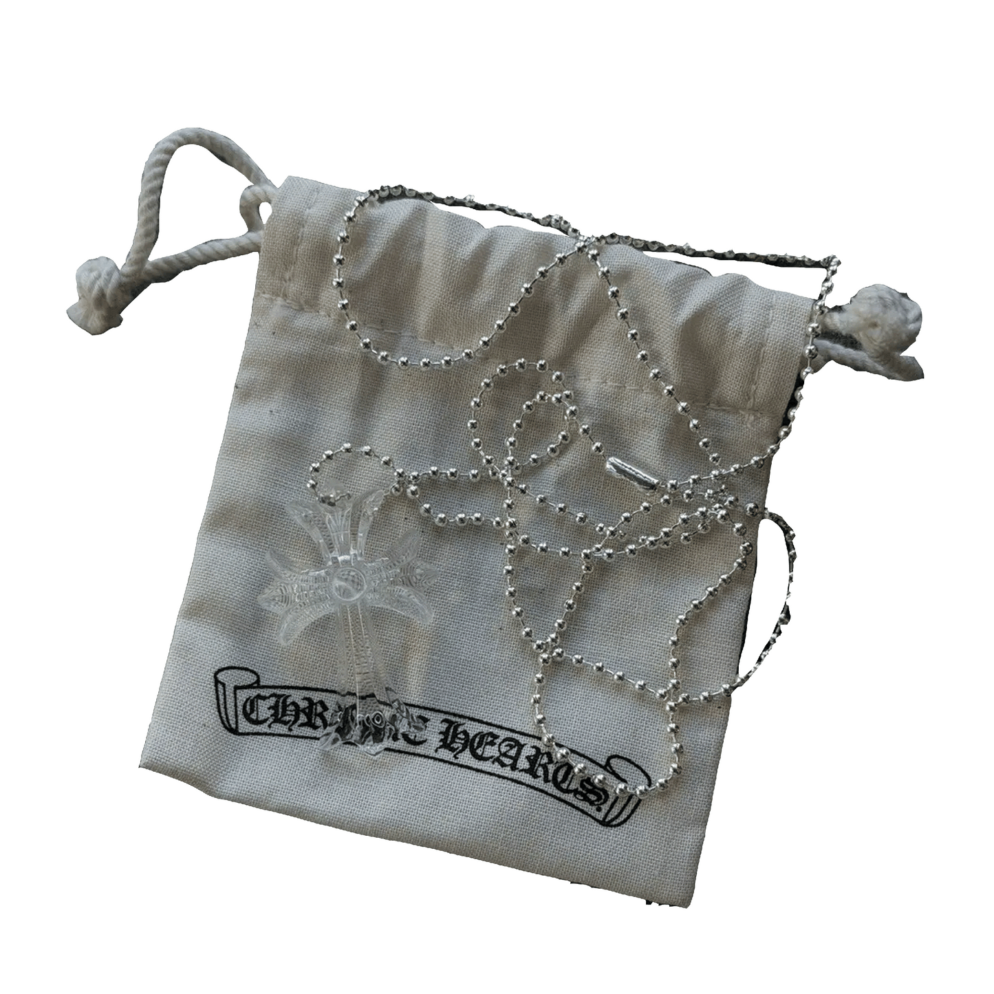 CHROME HEARTS SILICONE CROSS CHAIN CLEAR