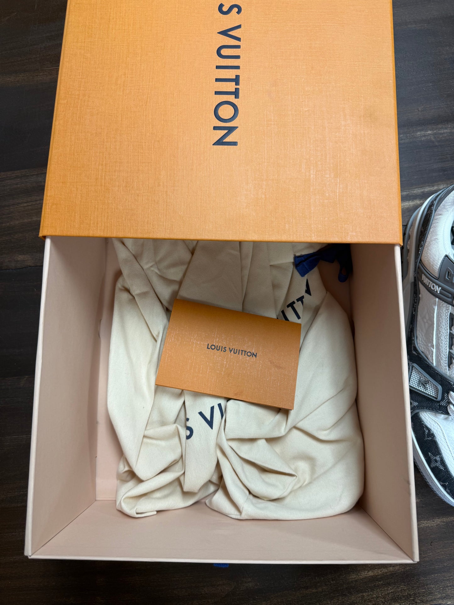 LV Trainer Monogram Denim Grey White