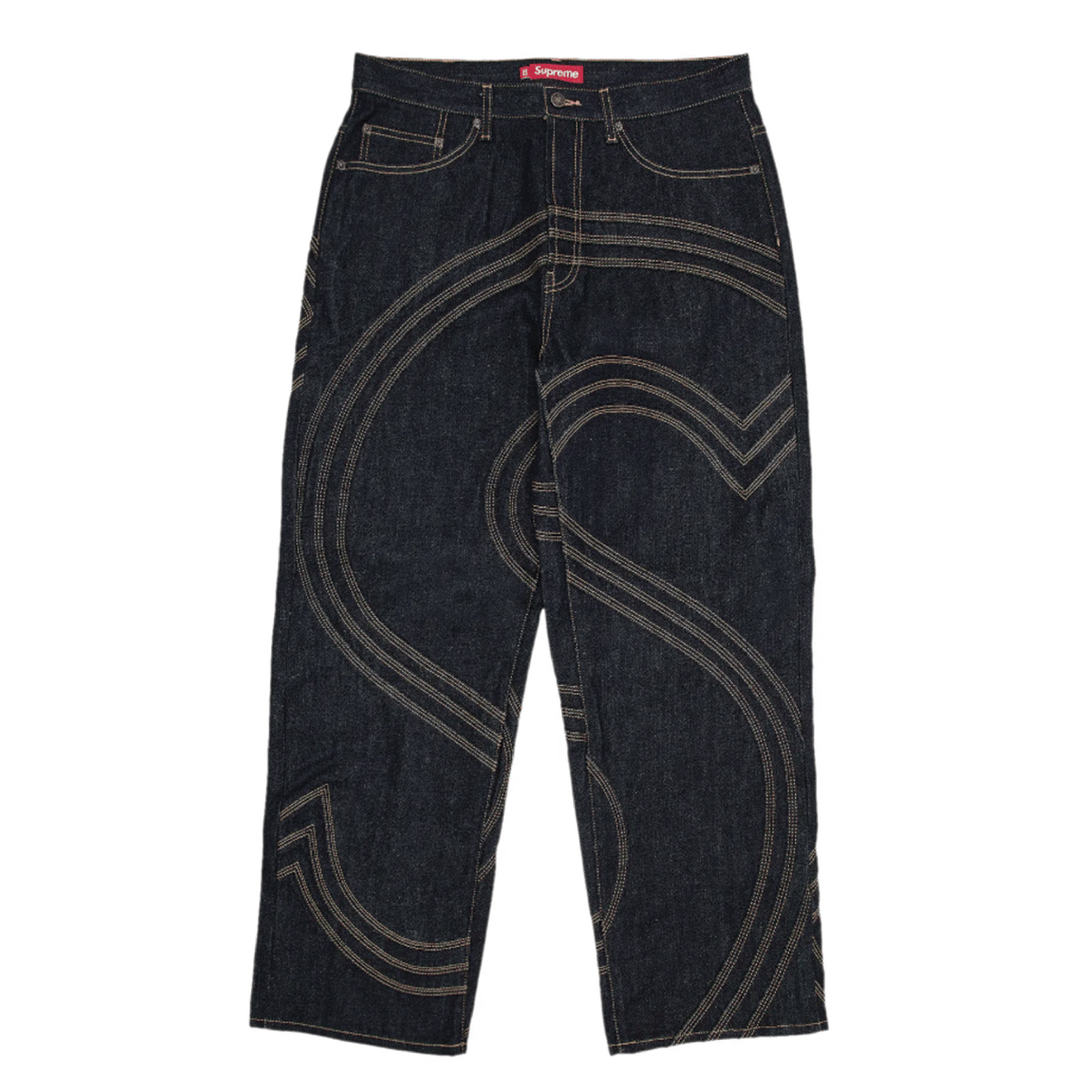 Supreme S Logo Rigid Baggy Jean Rigid Indigo