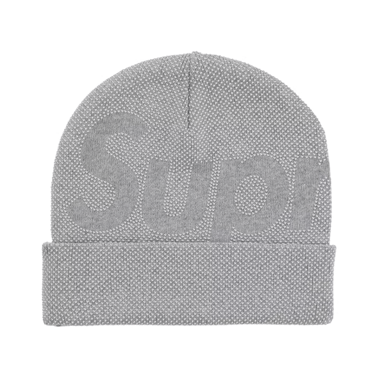 Supreme Studded Knockout Big Logo Beanie Grey