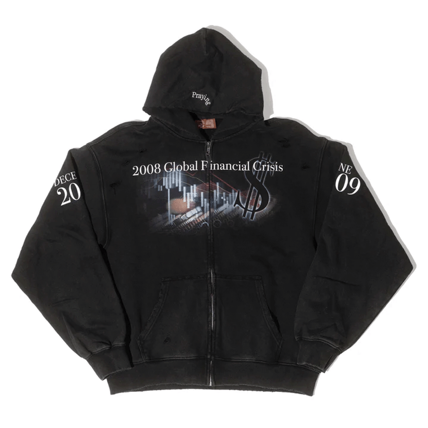 Praying Financial Crisis Destroyed Hoodie