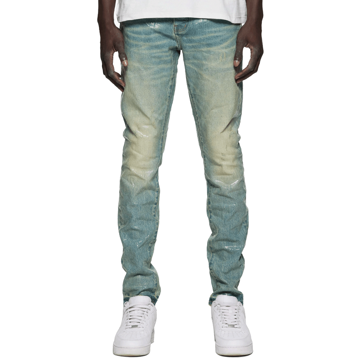 PURPLE BRAND Tiled Skinny Jeans