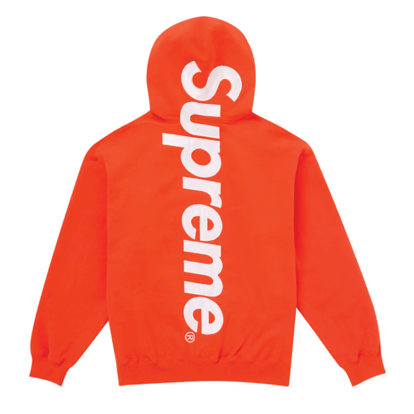 Supreme Satin Applique Hooded Sweatshirt (FW24) Bright Orange