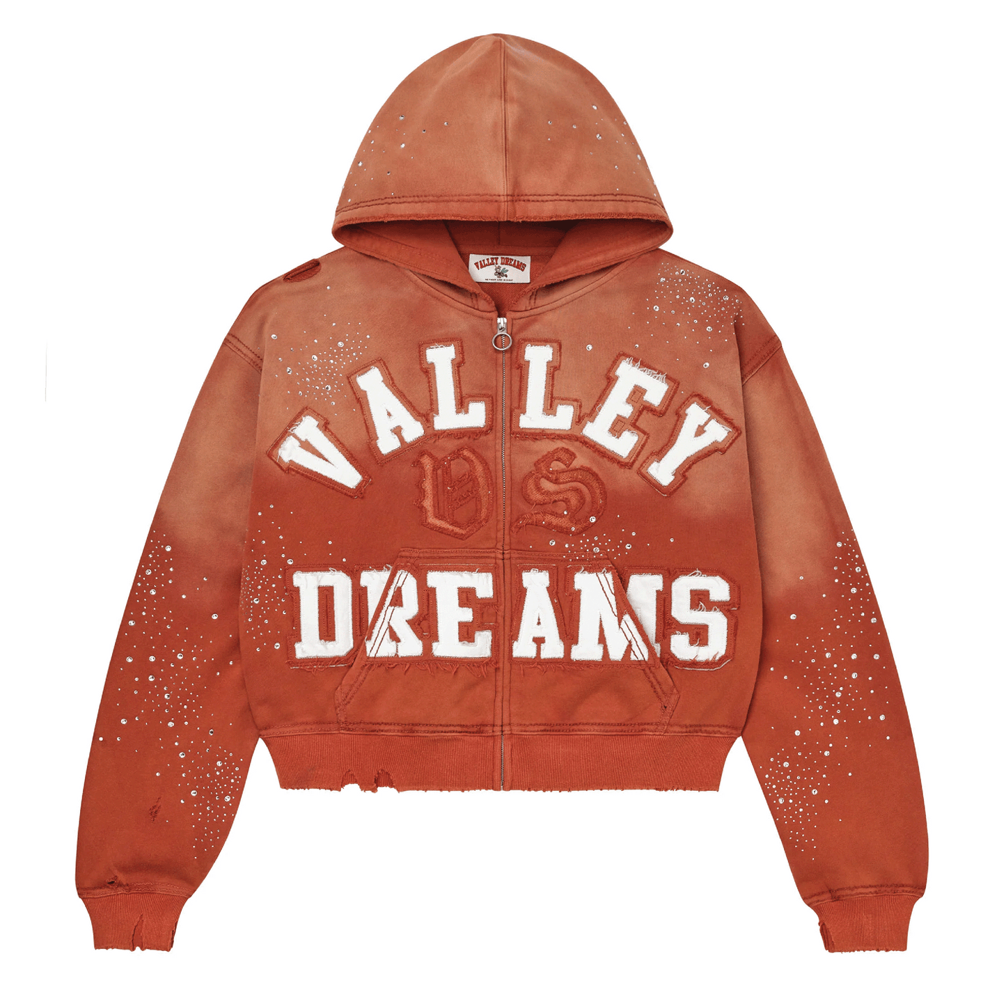 Vale Forever Classico Zip Up Hoodie Orange