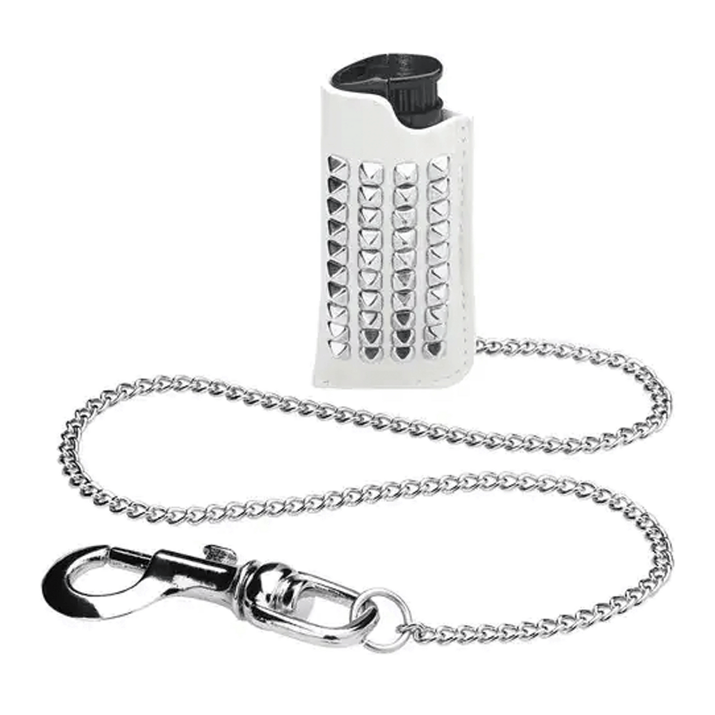 Supreme Studded Leather Lighter Holder White