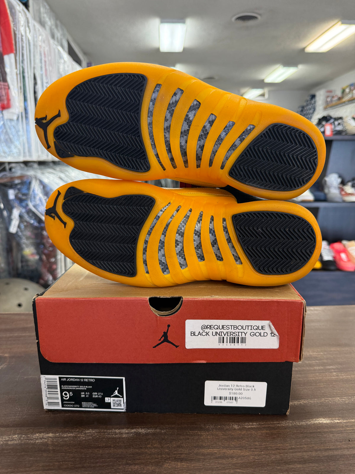 Jordan 12 Retro Black University Gold
