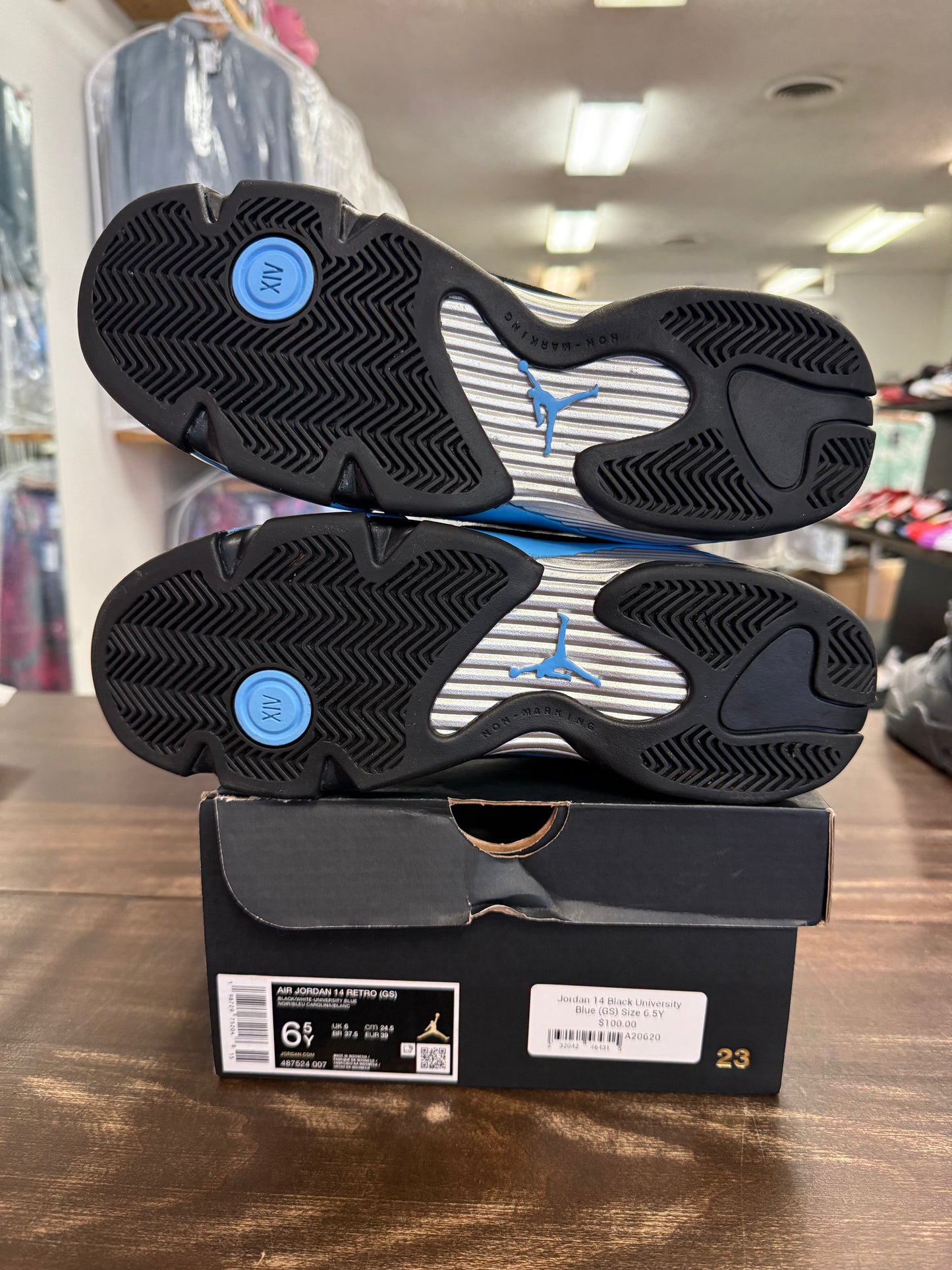 Jordan 14 Black University Blue (GS)