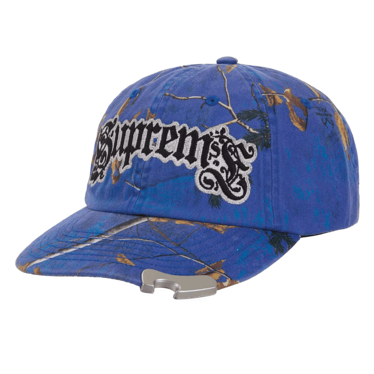 Supreme Bottle Opener 6-Panel Hat Blue Camouflage
