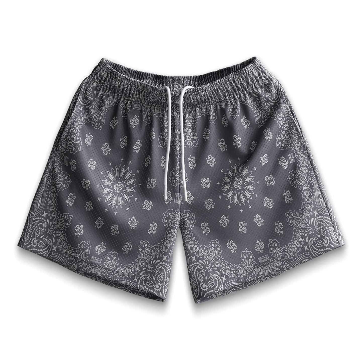 Bravest Dark Grey Paisley Shorts