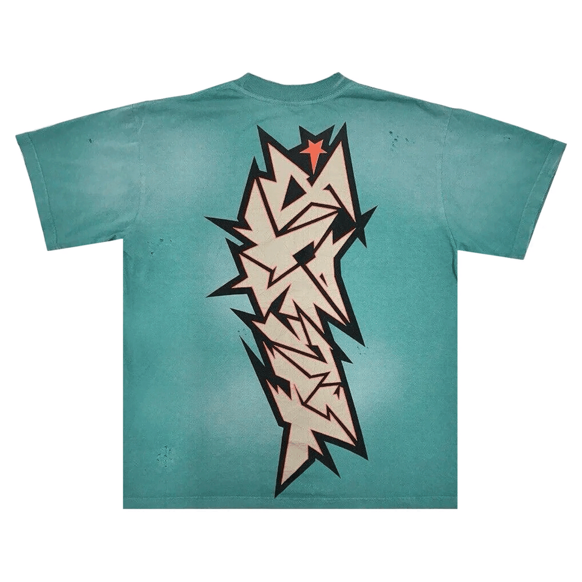 Hellstar Crack Print T-Shirt Green