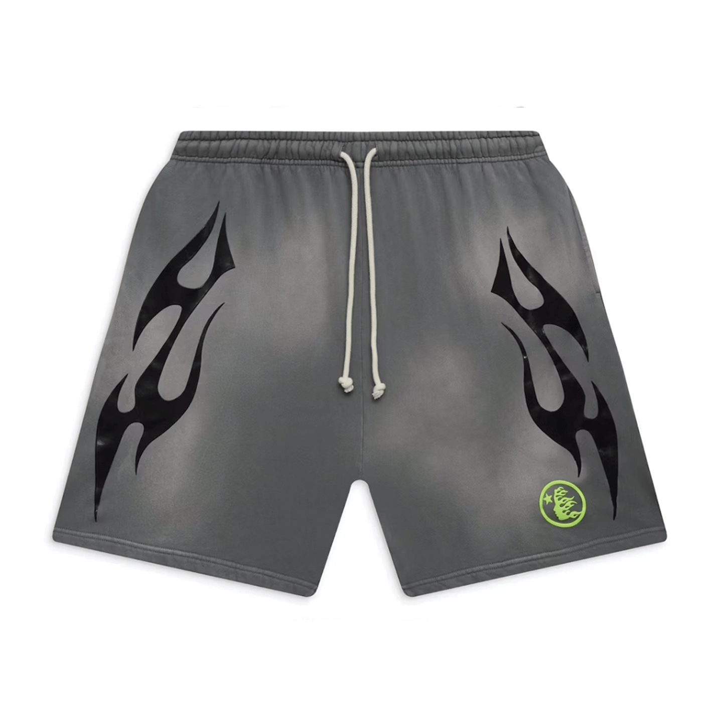 Hellstar Flame Shorts Grey