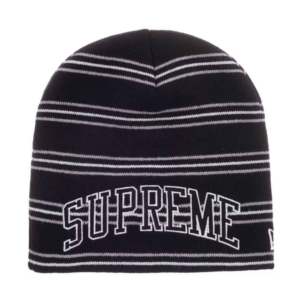 Supreme New Era Stripe Beanie Black