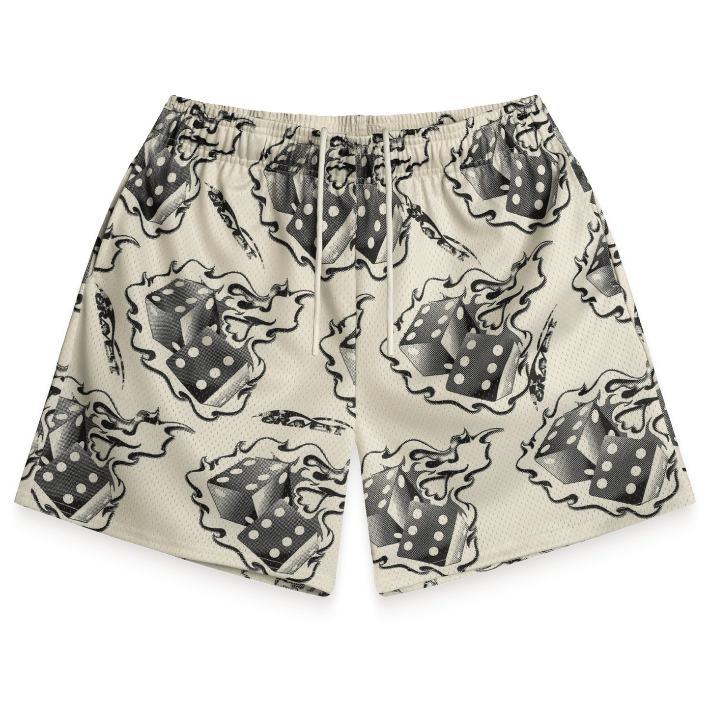 Bravest Cream Dice Shorts