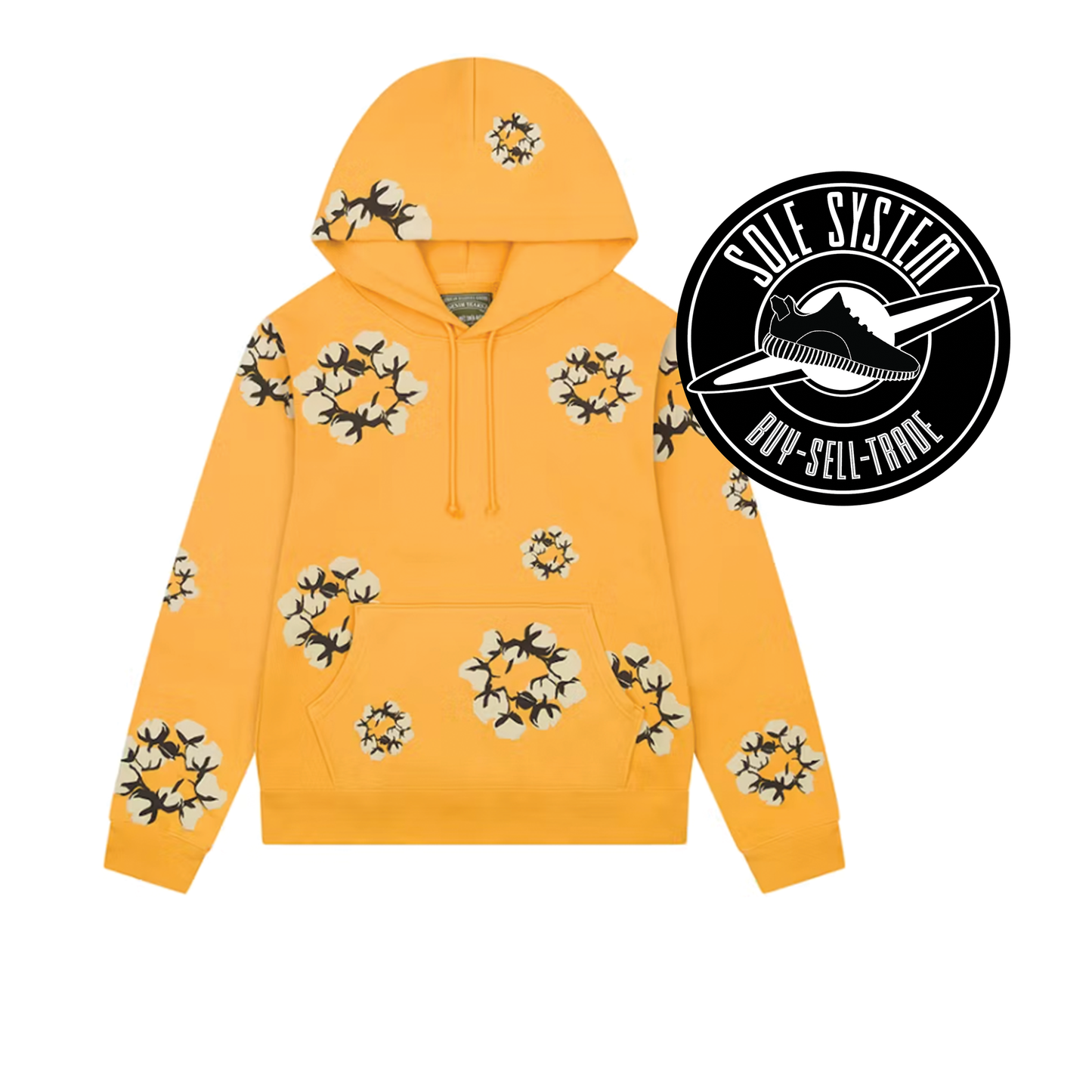 Denim Tears CPFM Wreath Hoodie Yellow