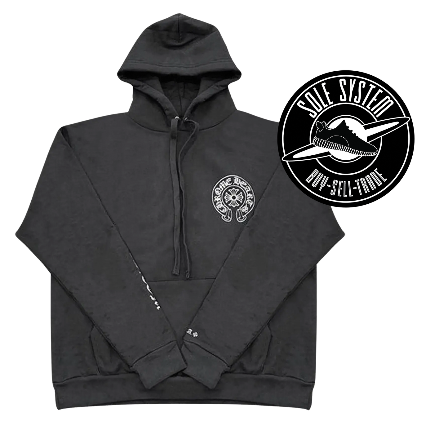 Chrome Hearts Silver Glitter Hoodie Black