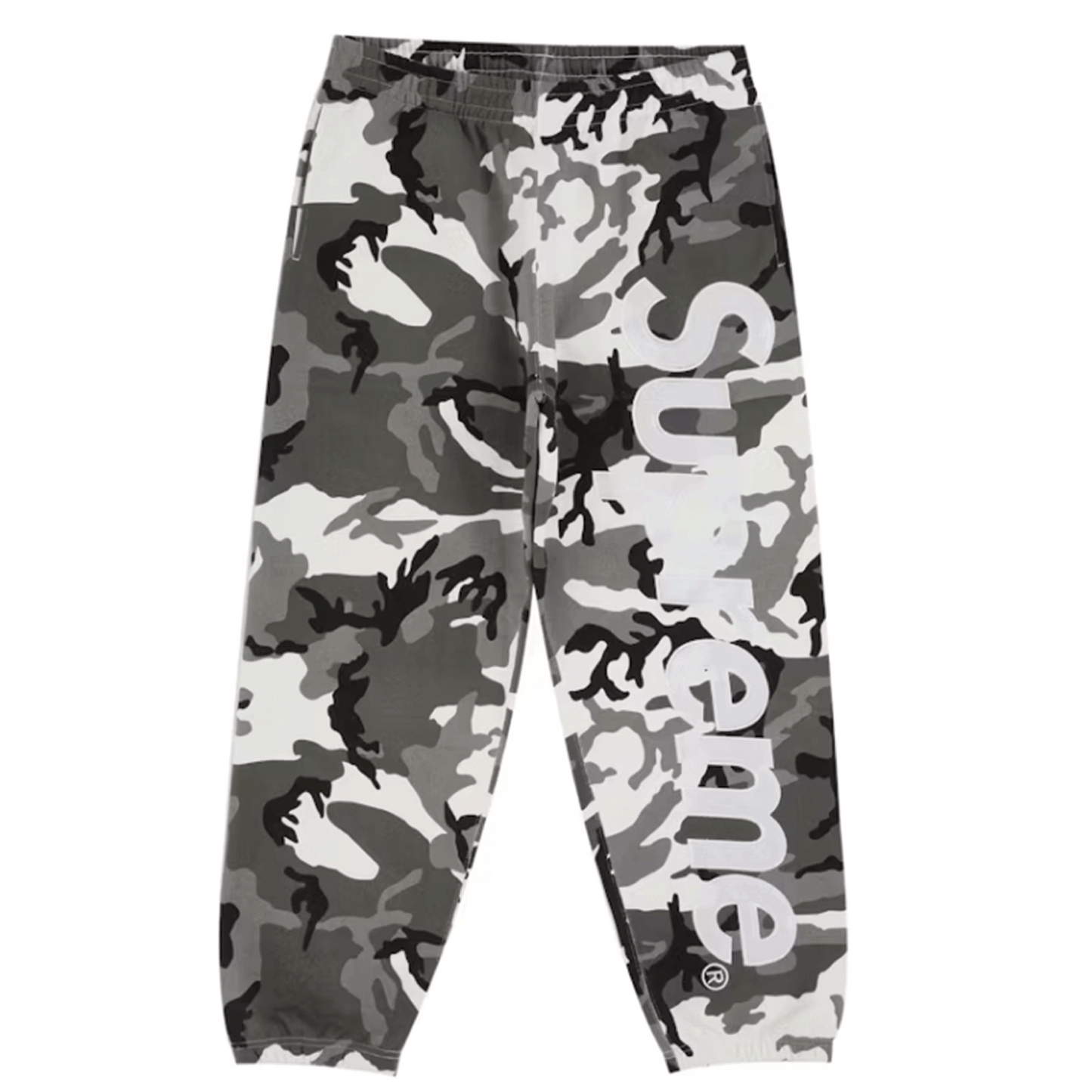 Supreme Satin Applique Sweatpant Snow Camo