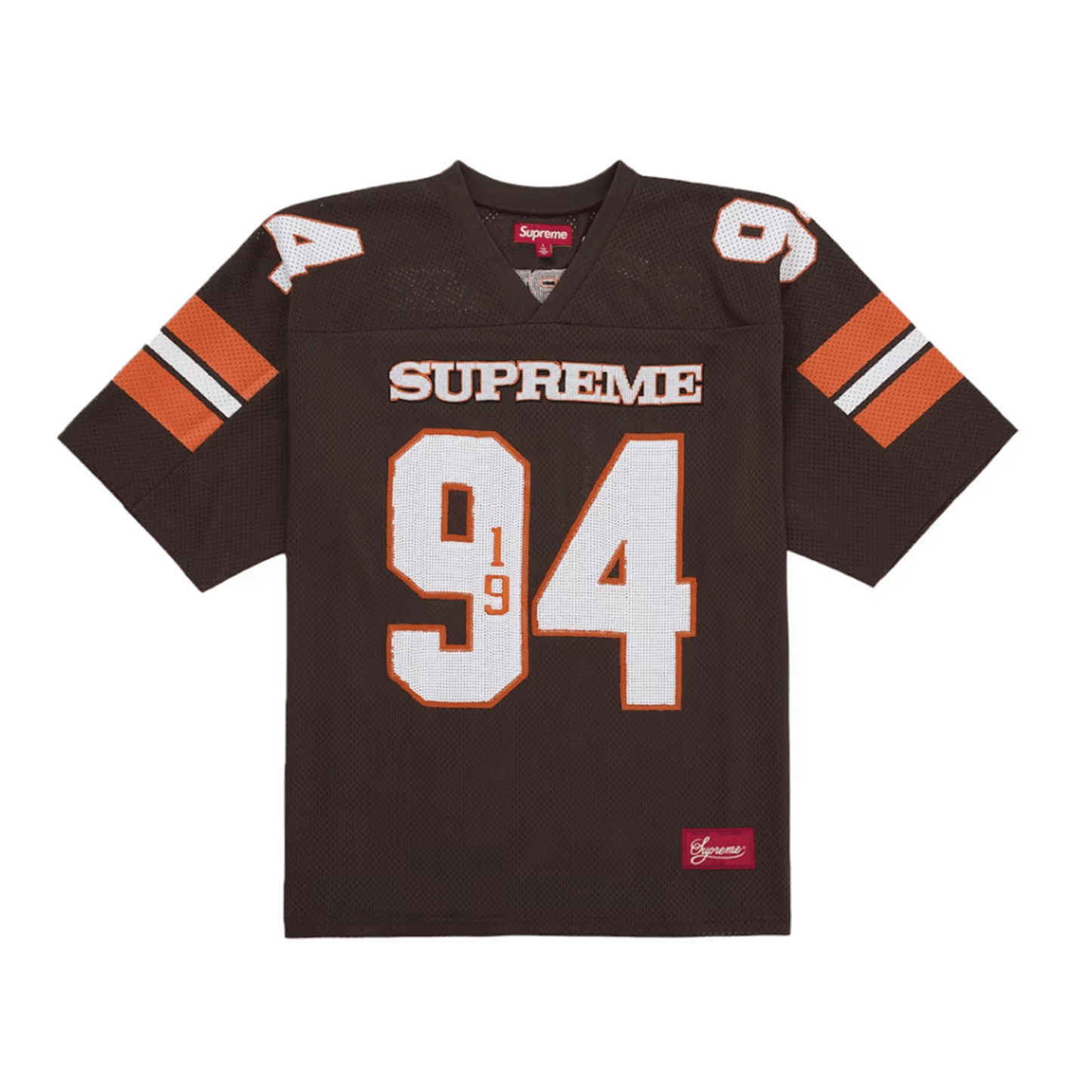 Supreme Sequin Football Jersey Brown