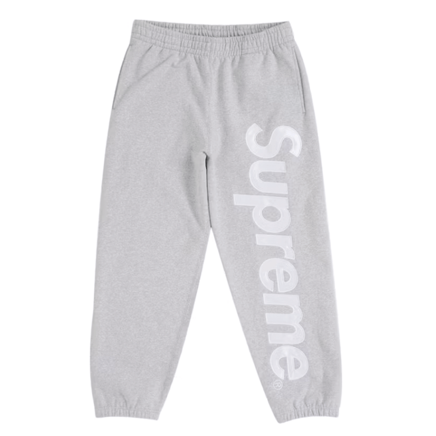 Supreme Satin Appliqué Sweatpant Grey
