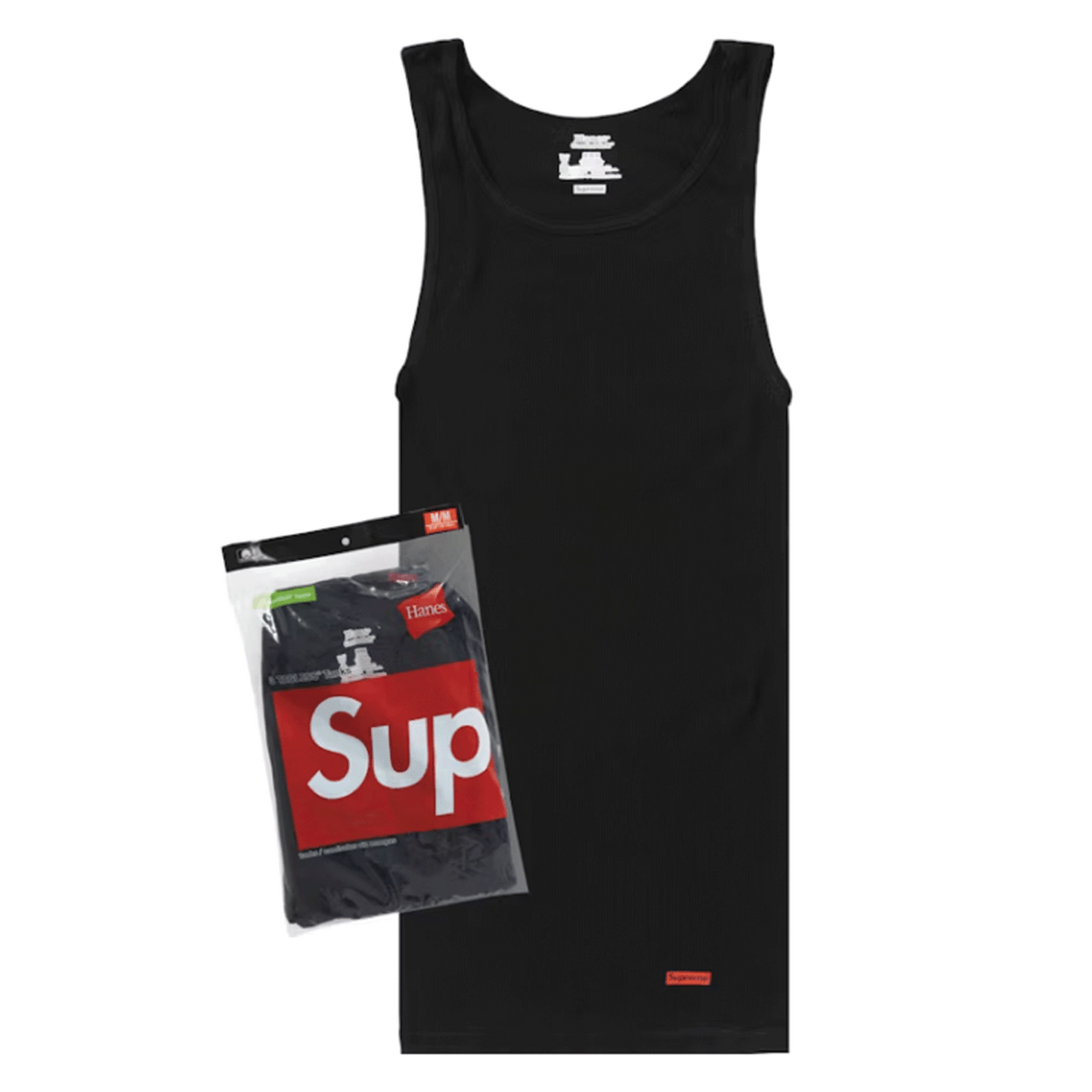 Supreme Hanes Tagless Tank Tops (3 Pack) Black