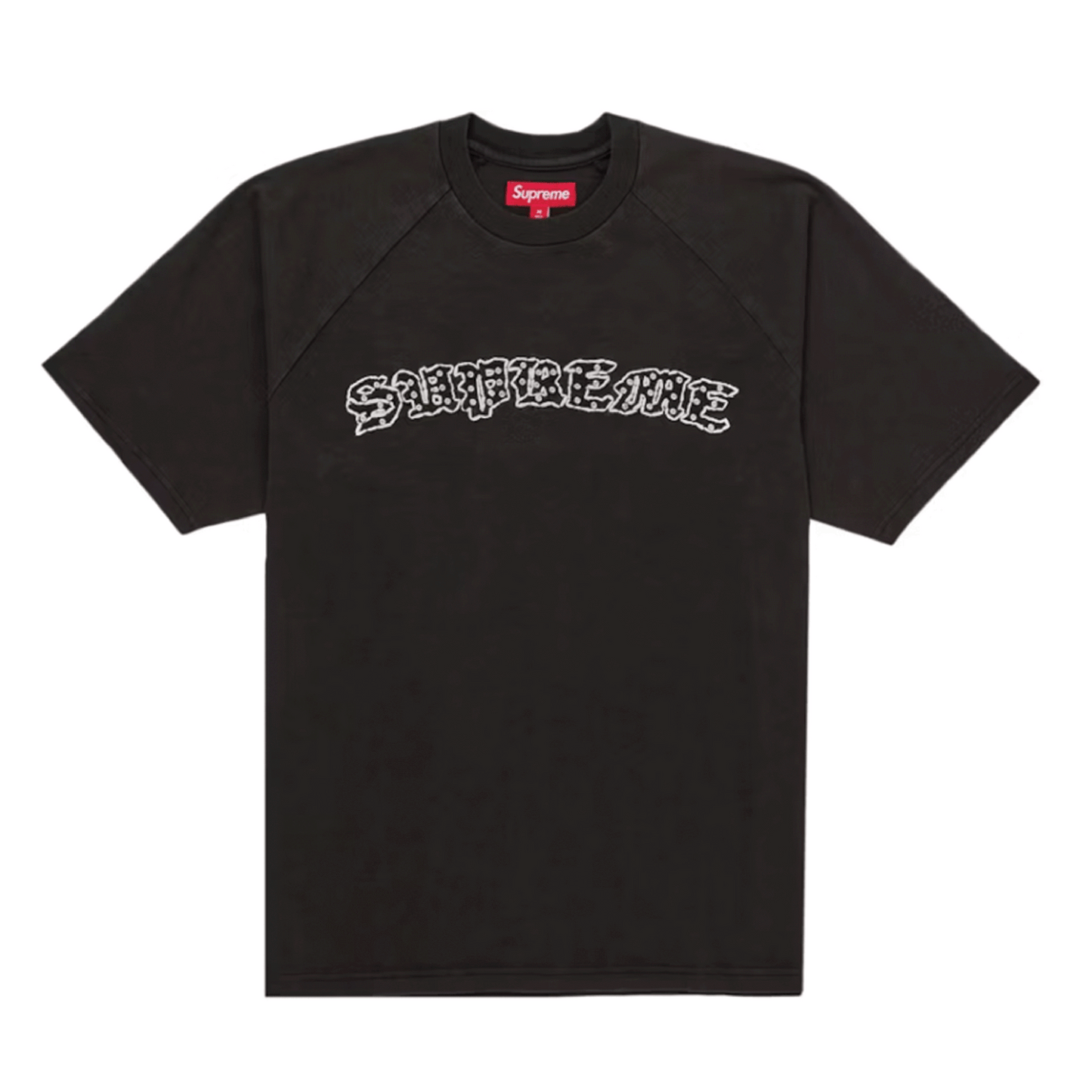 Supreme Rhinestone Raglan S/S Top Black