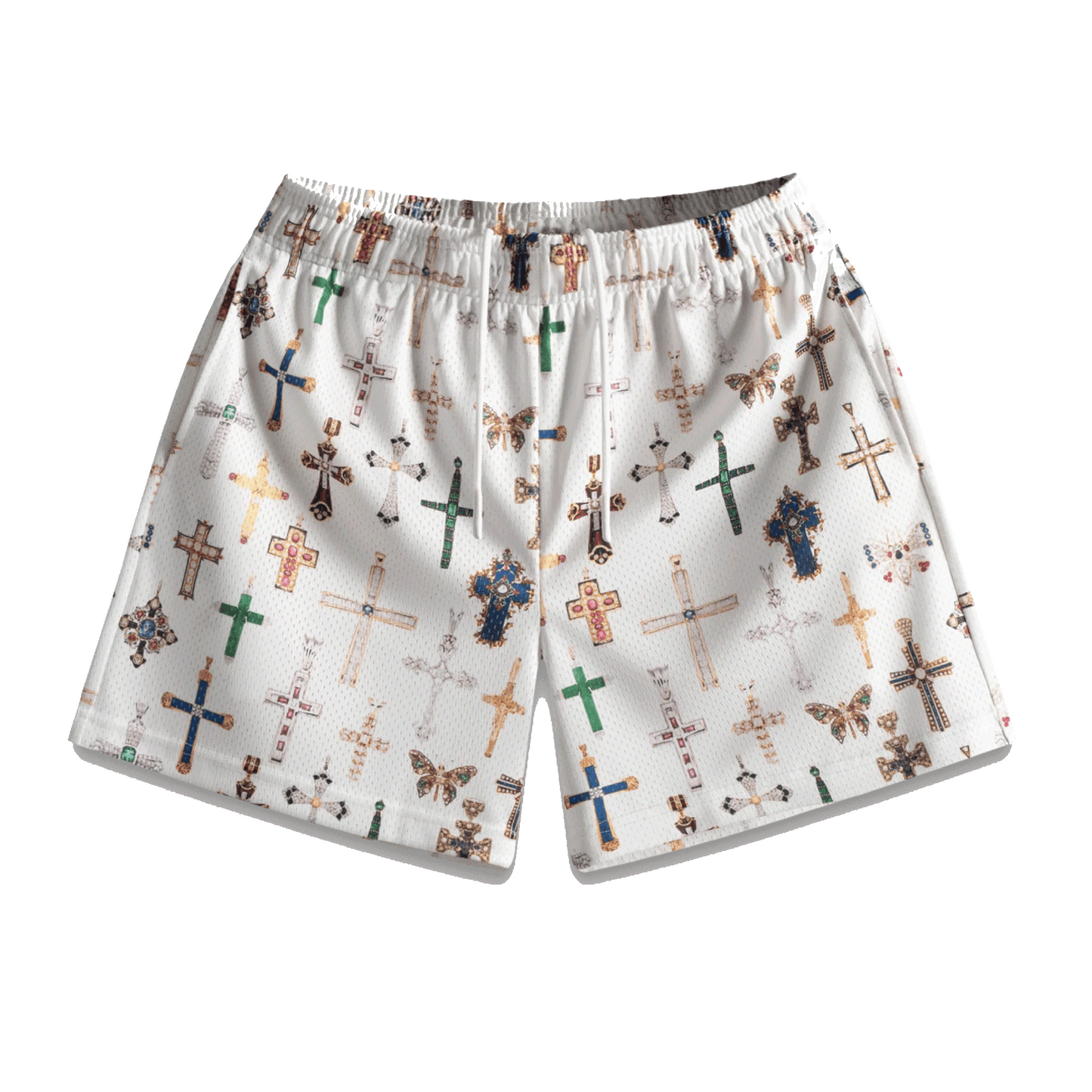 Bravest White Cross Shorts